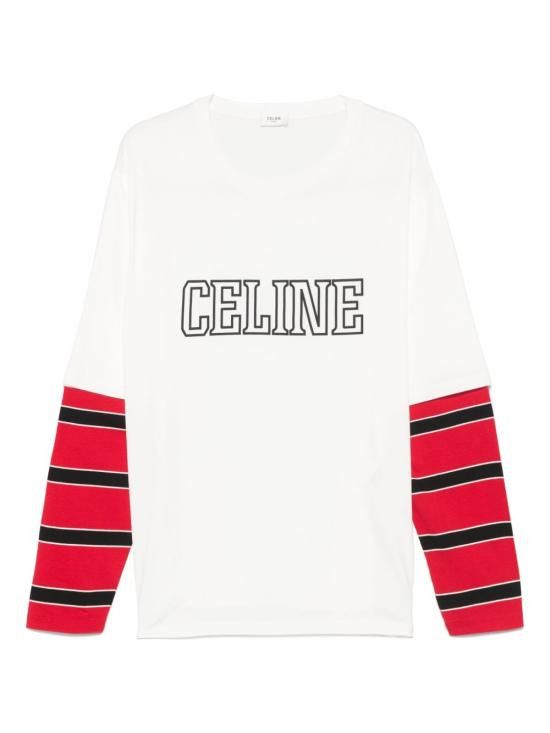 CELINE Men T-Shirts RX077671Q FZT4 White