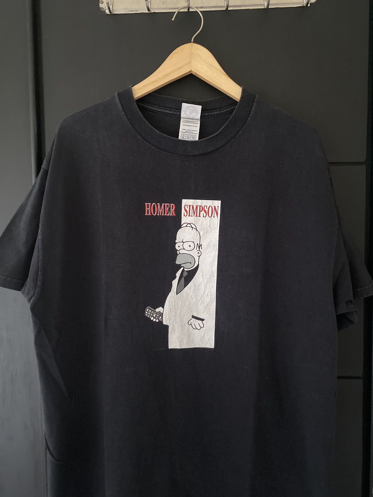 image of Made In USA x The Simpsons Scarface Simpson in Black, Men's (Size XL)