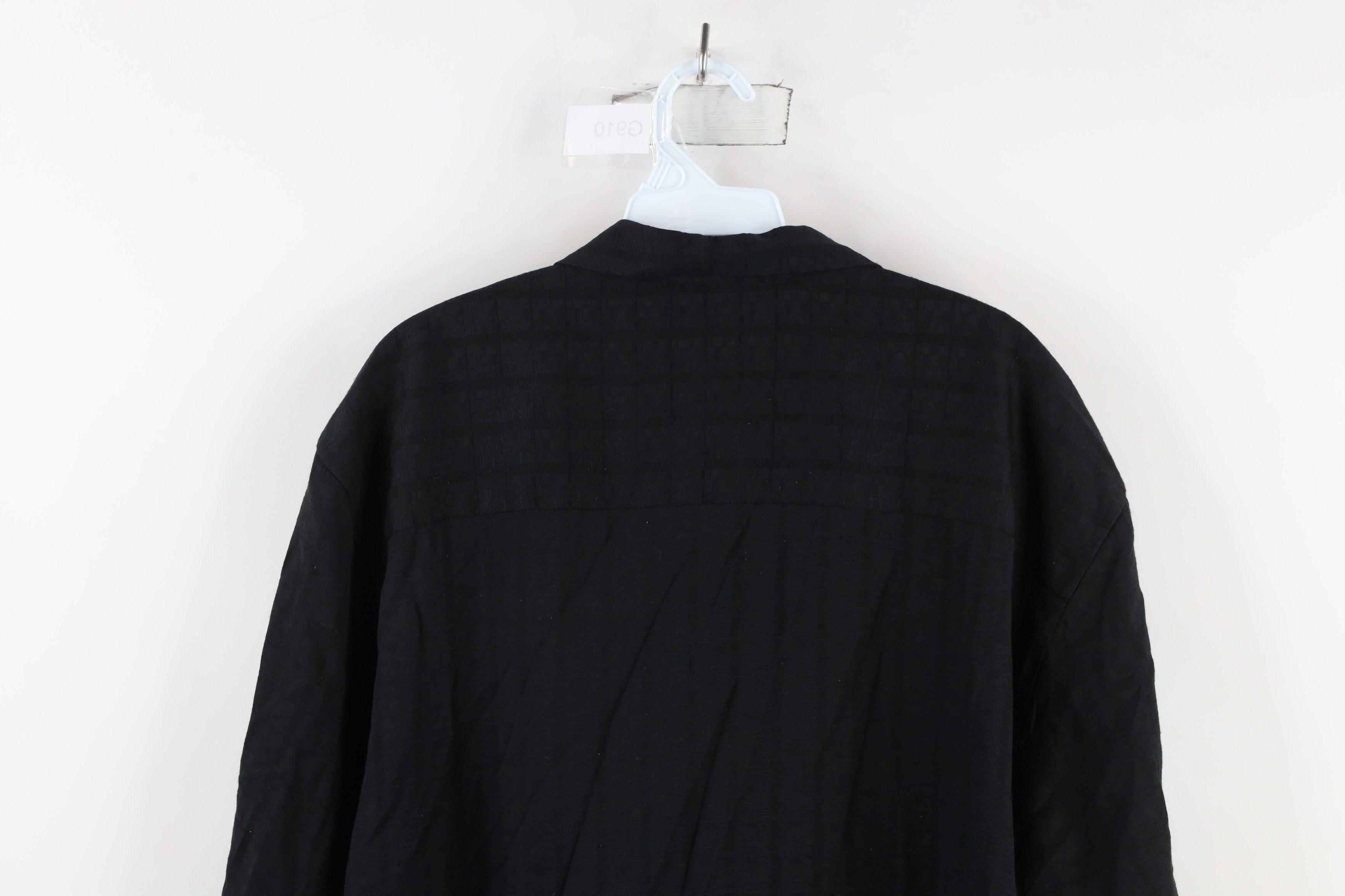 Vintage Vintage 90s Streetwear Camp Collar Button Shirt Black Size US L / EU 52-54 / 3 - 8 Thumbnail