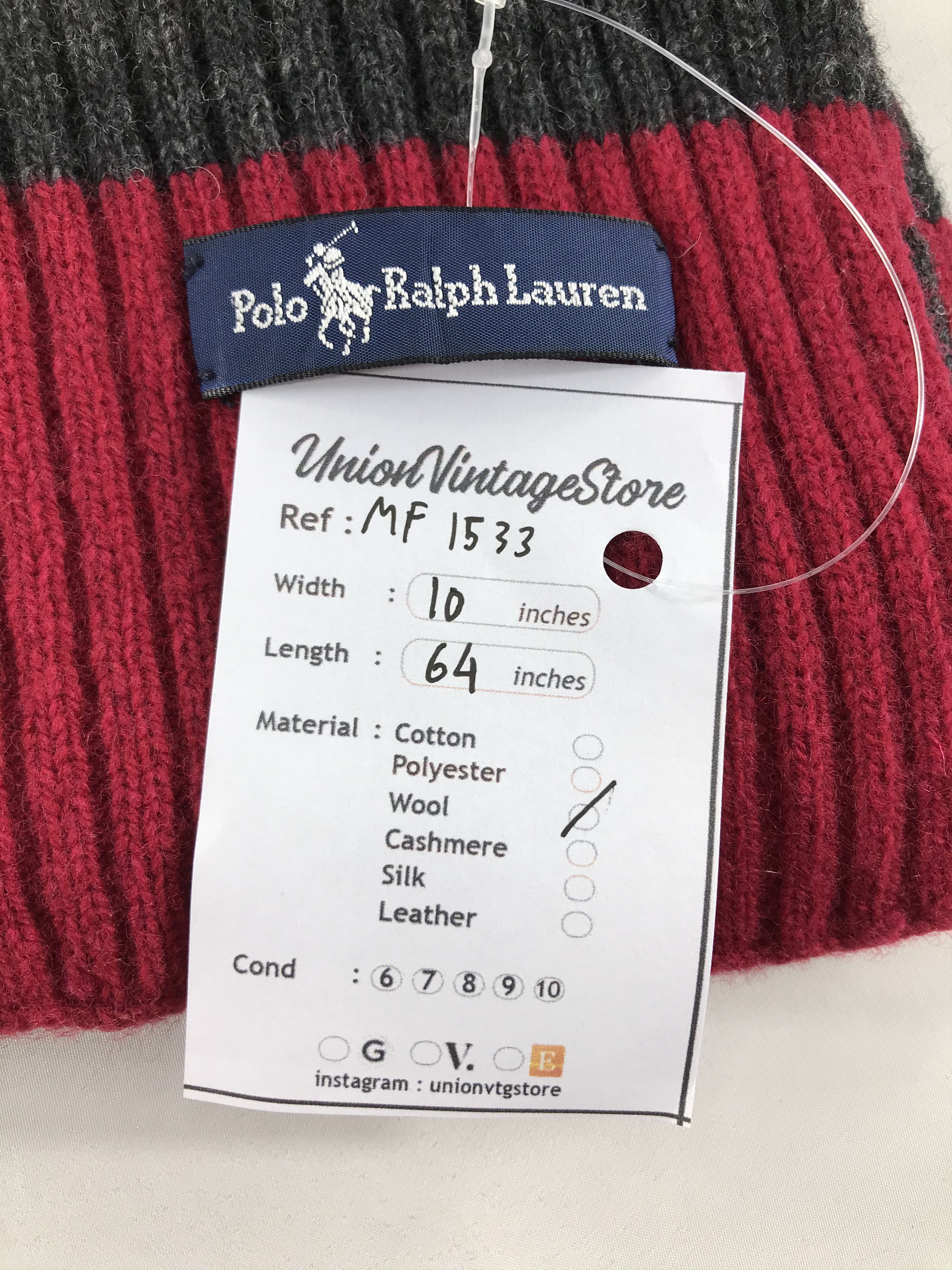 Polo Ralph Lauren Vintage Polo Ralph Lauren Scarf/Muffler/Neckwear MF1533 Size ONE SIZE - 5 Thumbnail