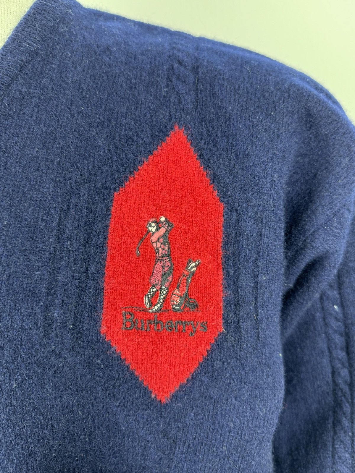 Burberry × Vintage Men’s Vintage Burberrys Golf V-Neck Wool Sweater size 46 Size US XL / EU 56 / 4 - 3 Thumbnail