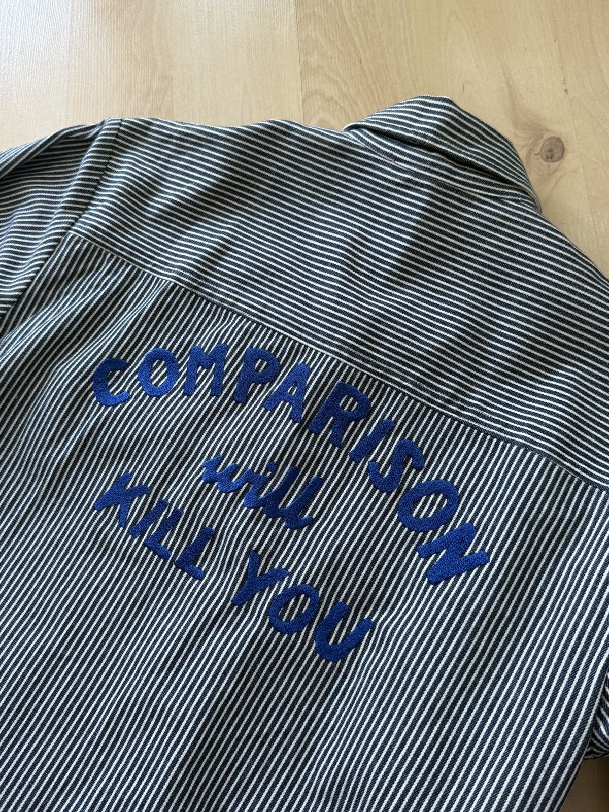 Japanese Brand Comparison will kill you striped overshirt jacket Size US L / EU 52-54 / 3 - 8 Thumbnail