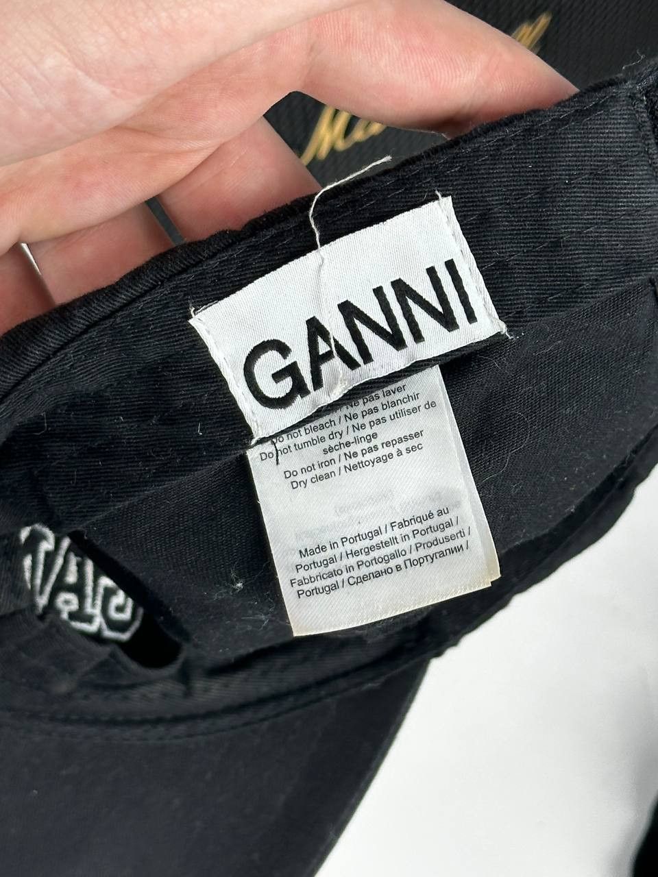 Other Luxury Ganni Unisex Black Snapback Hat Made In Portugal Size ONE SIZE - 5 Thumbnail