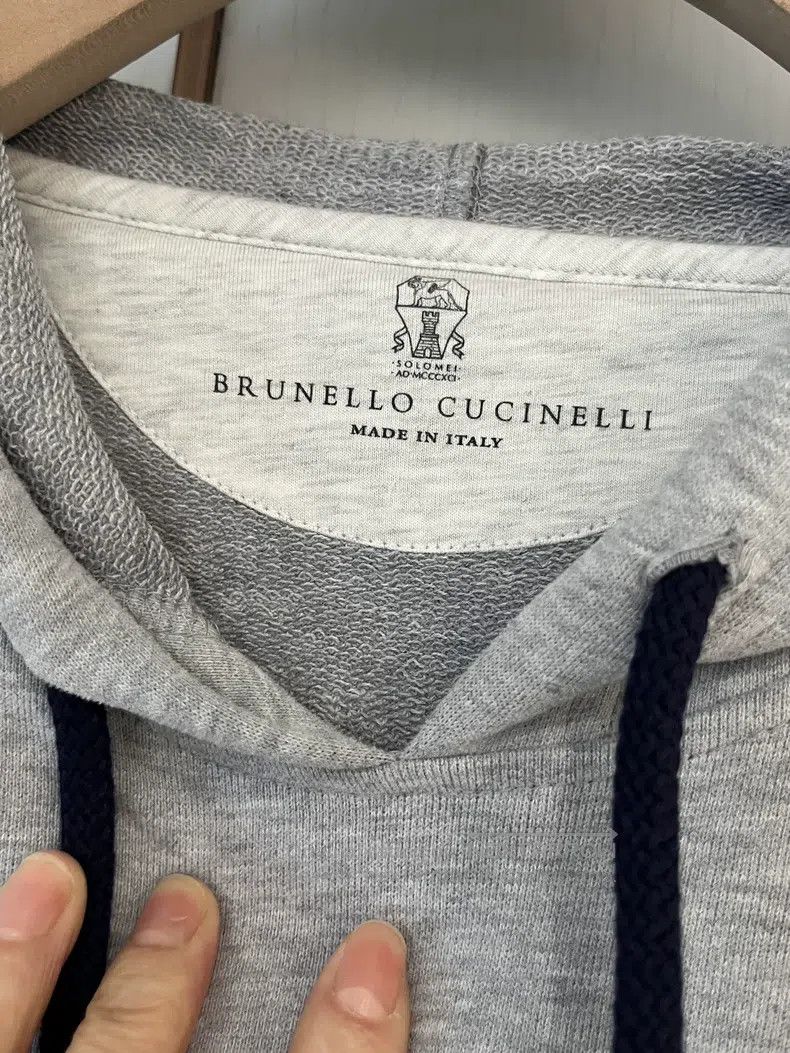 Brunello Cucinelli Brunello Cucinelli Men's Gray Hooded Sweatshirt, 100% Cott Size US S / EU 44-46 / 1 - 4 Thumbnail