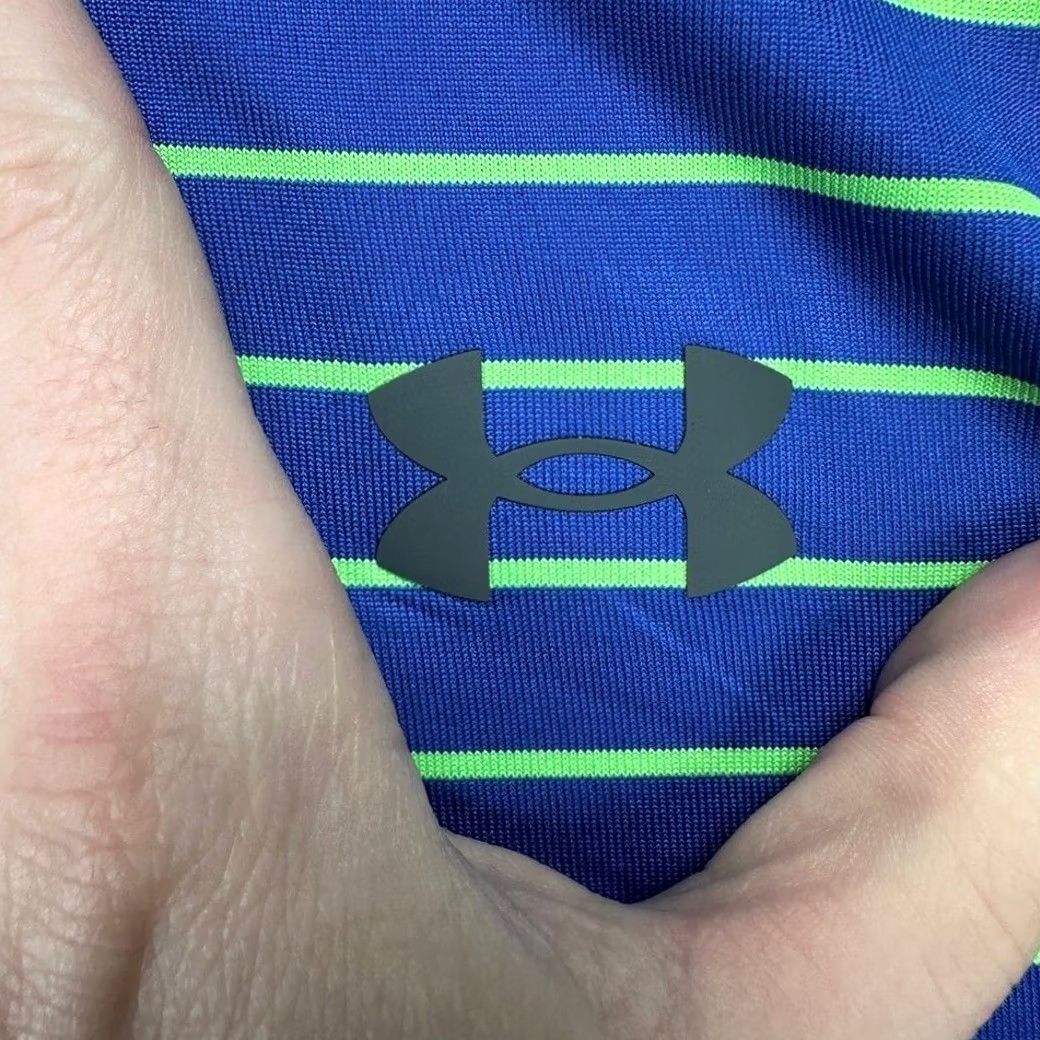 Under Armour Under Armour The Play Off Polo Shirt Mens Large Blue Green Pinstripe Rugby NEW Polo Shirt Mens Large Blue Green Pinstripe Rugby NEW Size US L / EU 52-54 / 3 - 6 Thumbnail