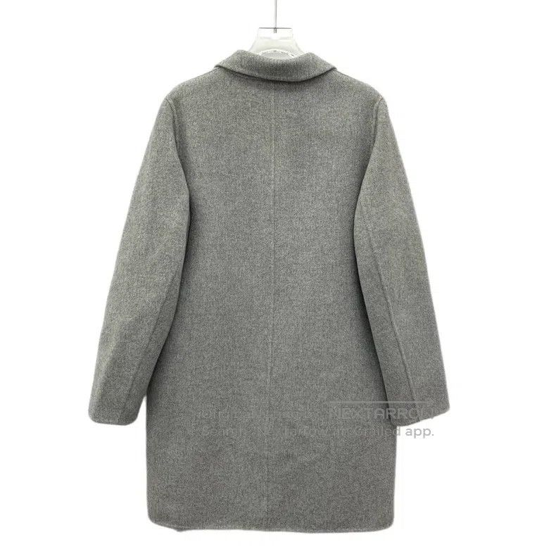 Acne Studios Acne Studios Gray Wool Notched Collar Single-Breasted Long Size XXS / US 00 / IT 34 - 2 Thumbnail