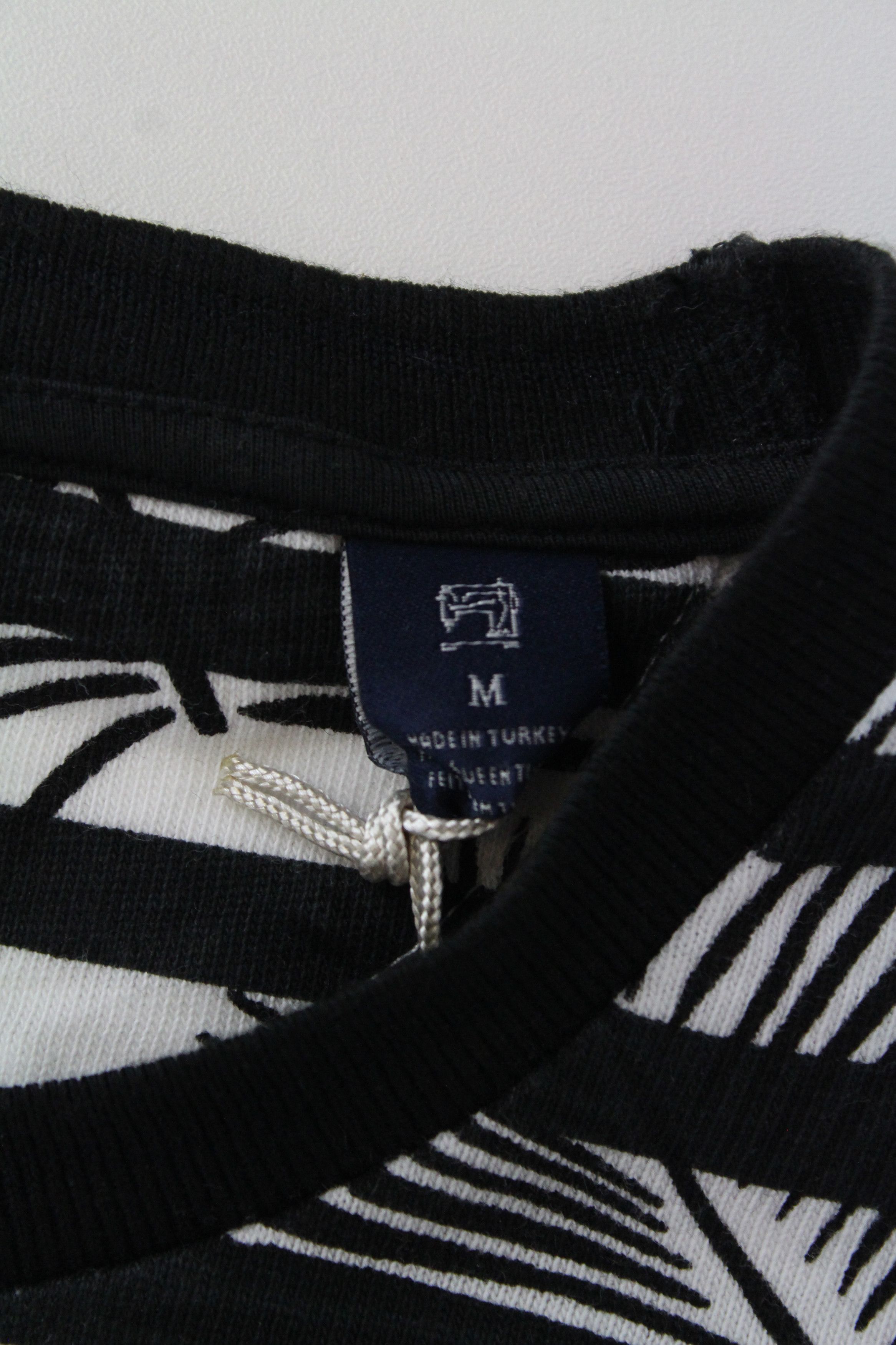Scotch & Soda AMS COUTURE M Black White Striped Cotton Anti T-Shirt 61724 Size US M / EU 48-50 / 2 - 6 Thumbnail