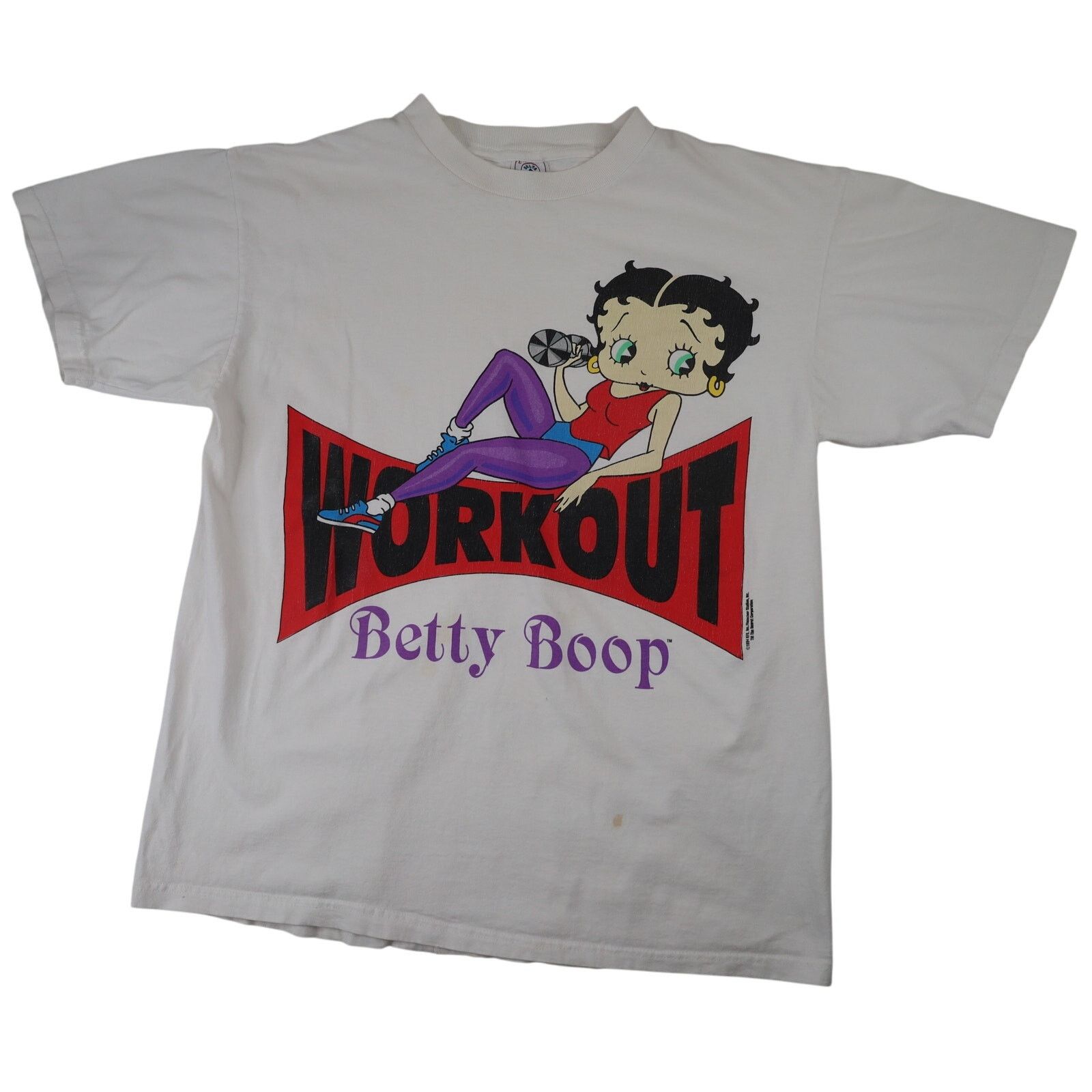 Vintage Vintage 90s Betty Boop Workout Graphic T Shirt Size US L / EU 52-54 / 3 - 1 Thumbnail