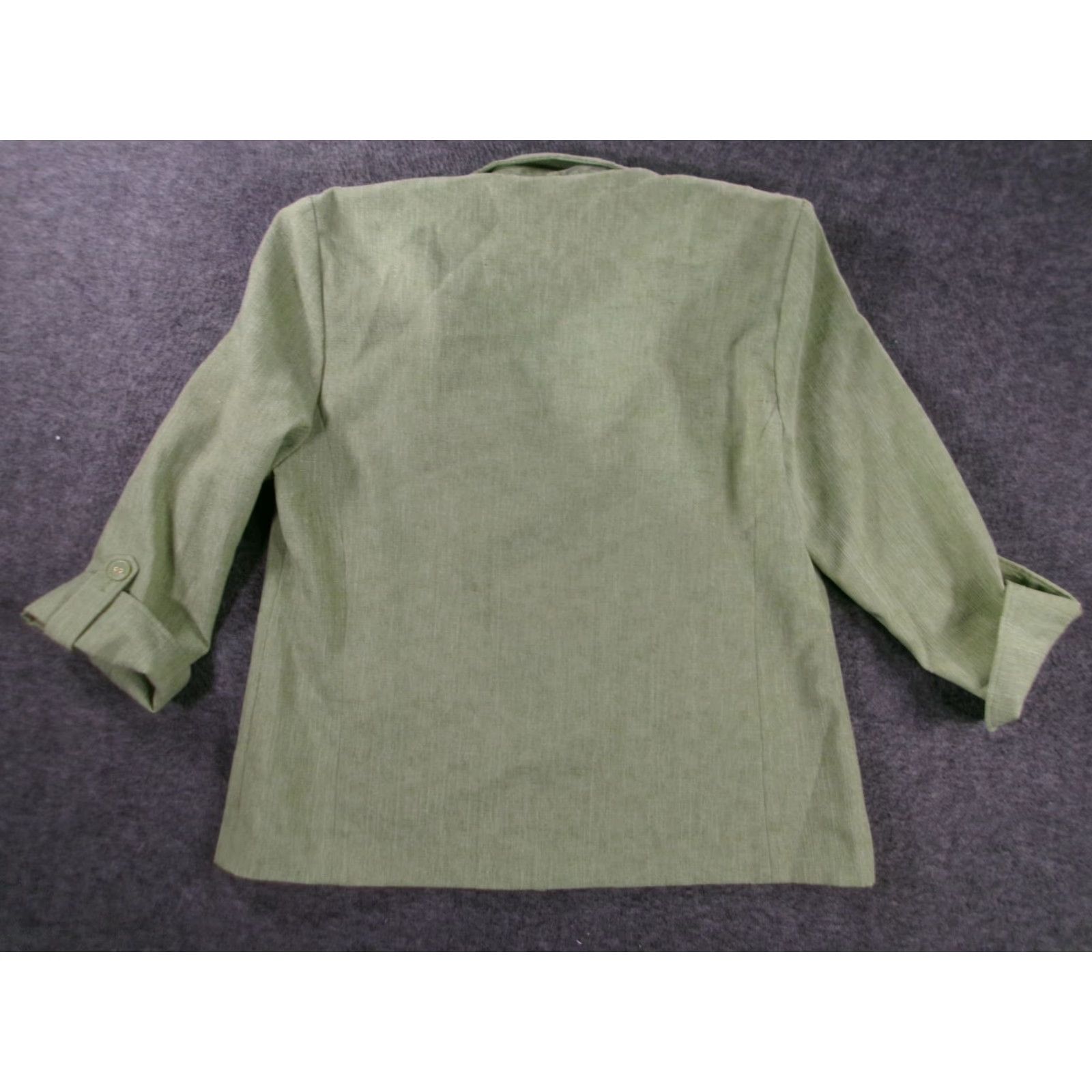 Vintage Alfred Dunner Jacket Womens 10P Green Petite 3 Button Notch Lapel Patch Pocket Size L / US 10 / IT 46 - 7 Thumbnail