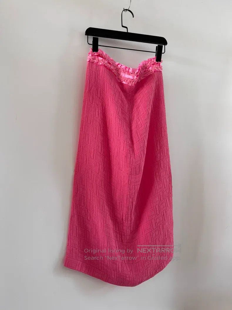 Comme des Garcons Comme Des Garcons size S Pleated waist pink half-skirt Size 23" - 3 Thumbnail