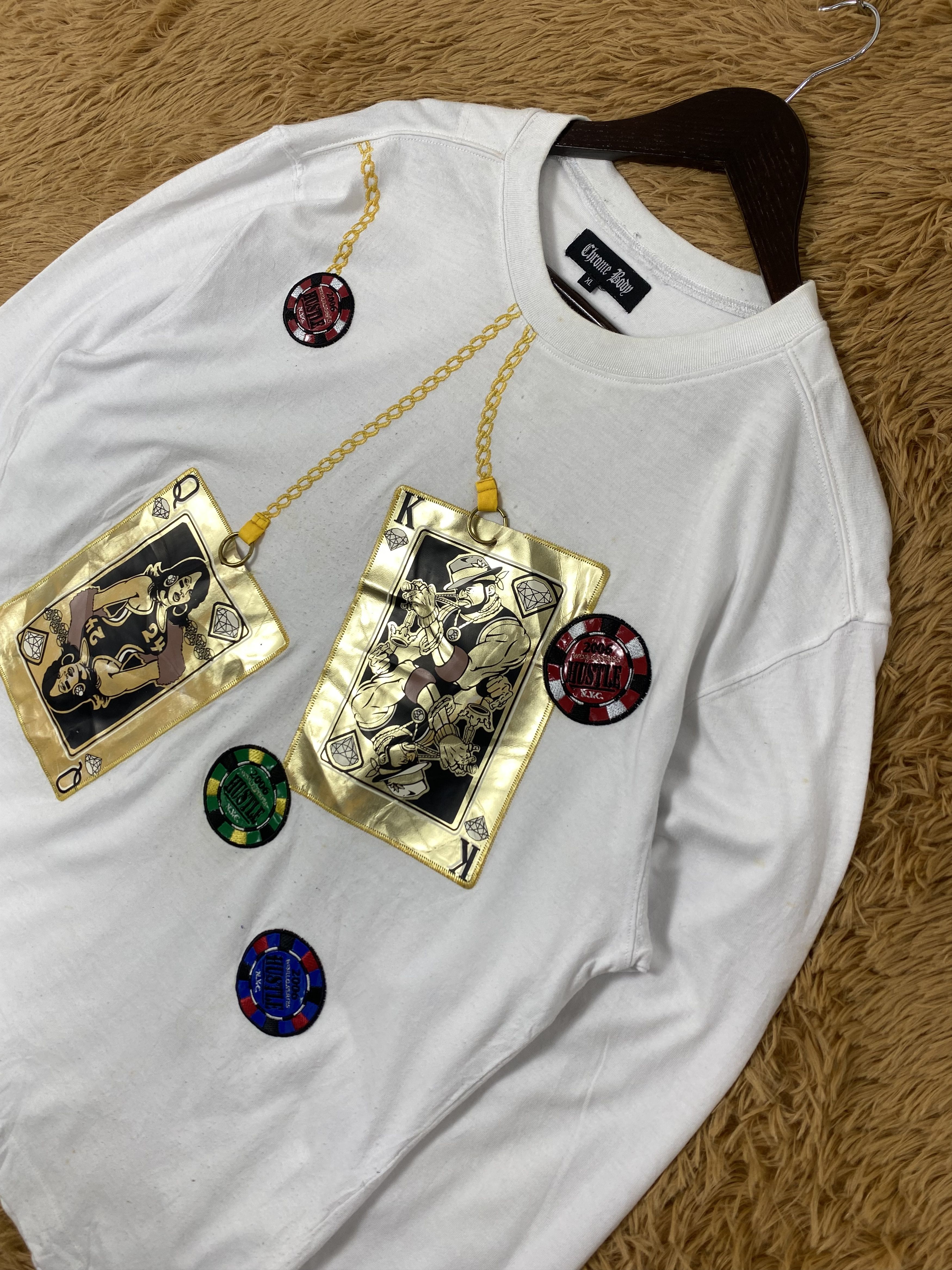 Japanese Brand Vintage Chrome Body Hip Hop Sweatshirts PS0143 Size US XL / EU 56 / 4 - 2 Thumbnail