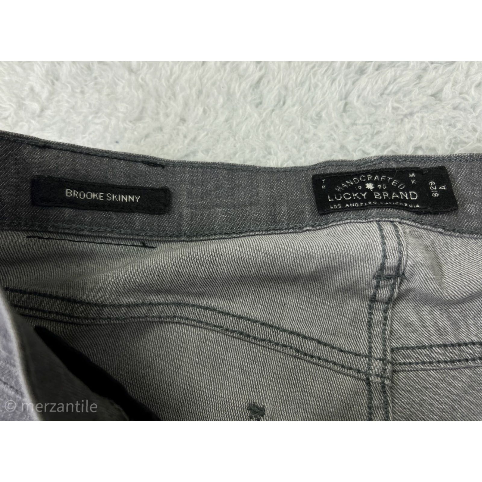Lucky Brand Lucky Brand Jeans Womens 8 Gray Denim 5-Pocket Regular Slim Skinny Mid Rise Cotton Blend Size 30" / US 8 / IT 44 - 4 Thumbnail