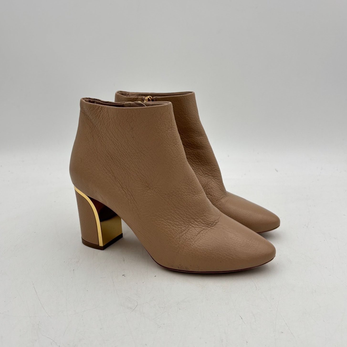 Chloe Chloe Beckie Gold Trim Ankle Boots Women's 36 Booties US 6 Size US 6 / IT 36 - 1 Thumbnail