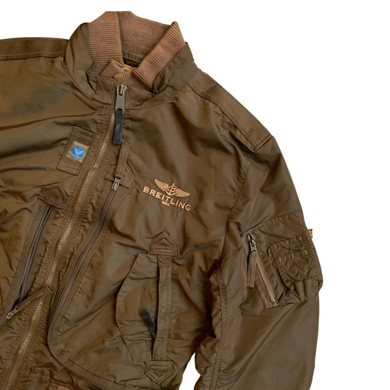 Alpha Industries × Breitling Alpha Industries x Breitling Nylon Bomber Flight Jacket USA Size US L / EU 52-54 / 3 - 3 Thumbnail