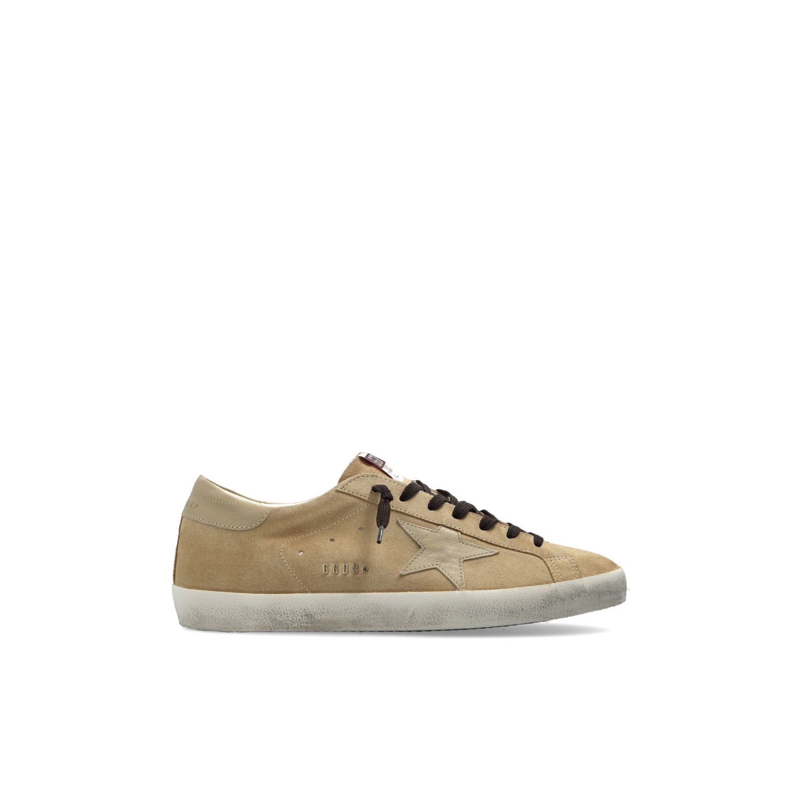 GOLDEN GOOSE Men's Super-Star Brown Suede Sneakers New (Men'