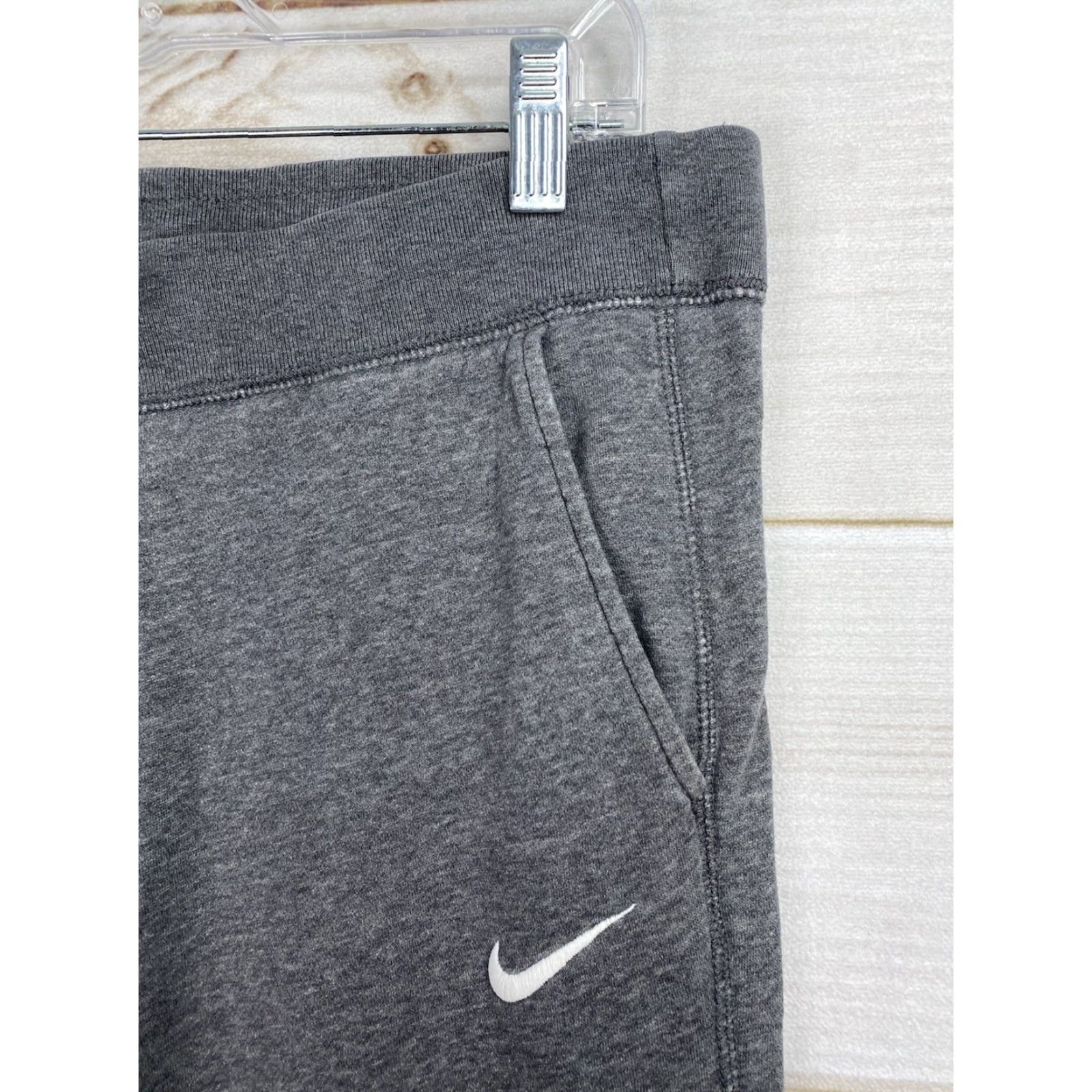 Nike Nike Sweatpants Women M Gray Fleece Pocketed Elastic Waist Lounge Pants Size 32" / US 10 / IT 46 - 2 Thumbnail