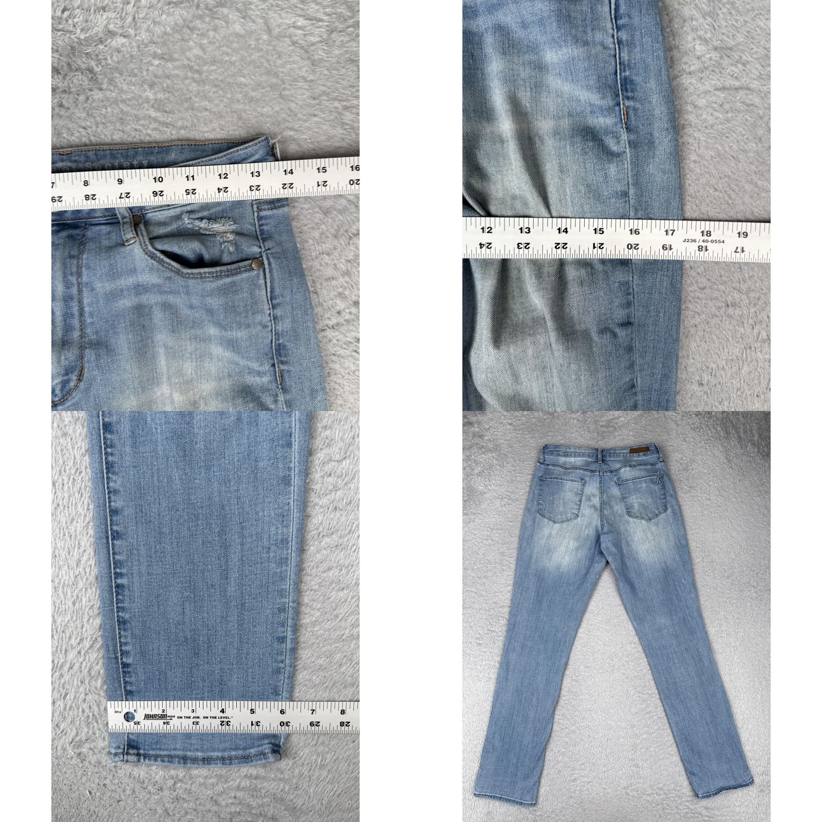 Vintage VINTAGE Articles Of Society Jeans Womens 26 Distressed Mid Rise Light Wash City Slim Size 26" / US 2 / IT 38 - 9 Thumbnail