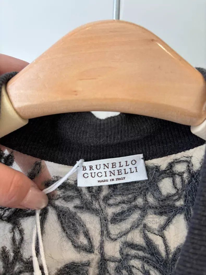 Brunello Cucinelli Brunello Cucinelli Embroidered Silk Pilot Jacket, 100% Sil Size S / US 4 / IT 40 - 3 Thumbnail