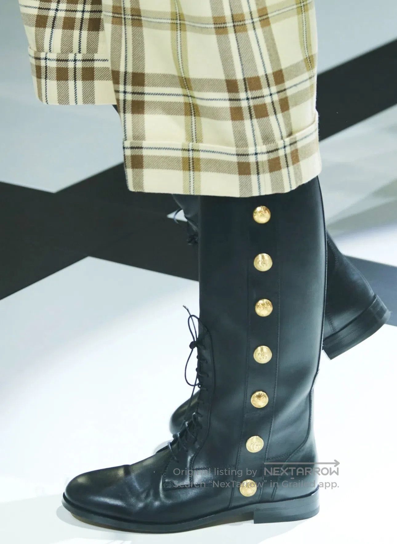 Gucci Guicci Black and Gold Men's Tall Boots| Size US 10 / EU 43 - 3 Thumbnail