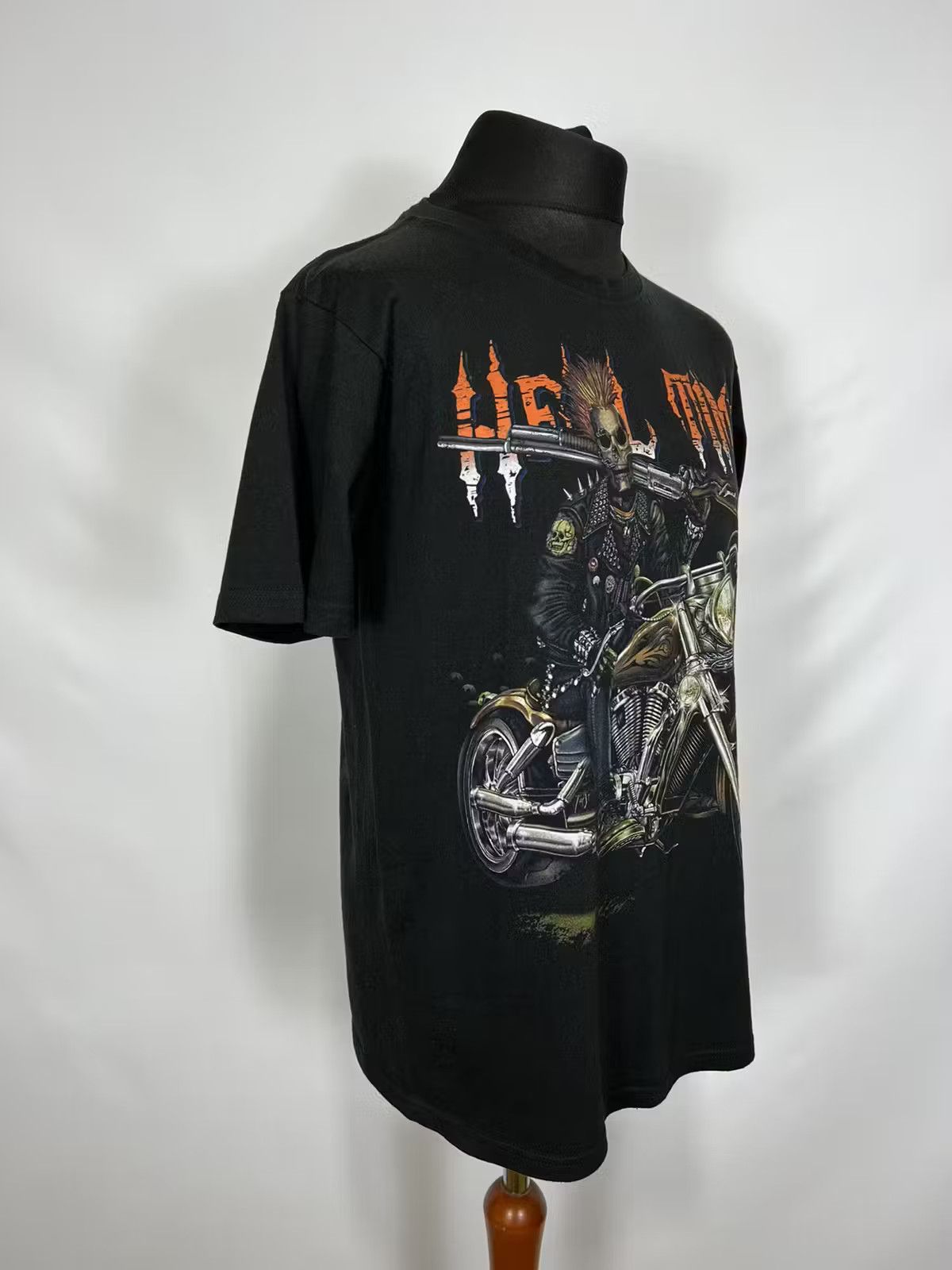 Band Tees × Vintage Vintage Hell time biker tee Size US L / EU 52-54 / 3 - 2 Thumbnail