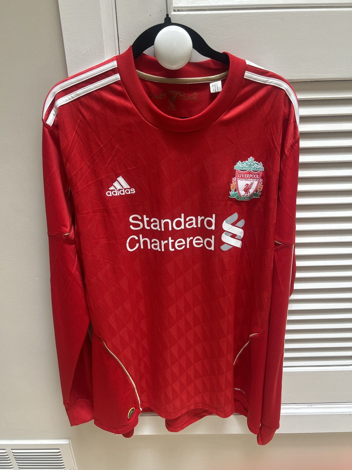 Adidas Liverpool 2010 Luis Suarez long sleeve Size US XL / EU 56 / 4 - 4 Thumbnail