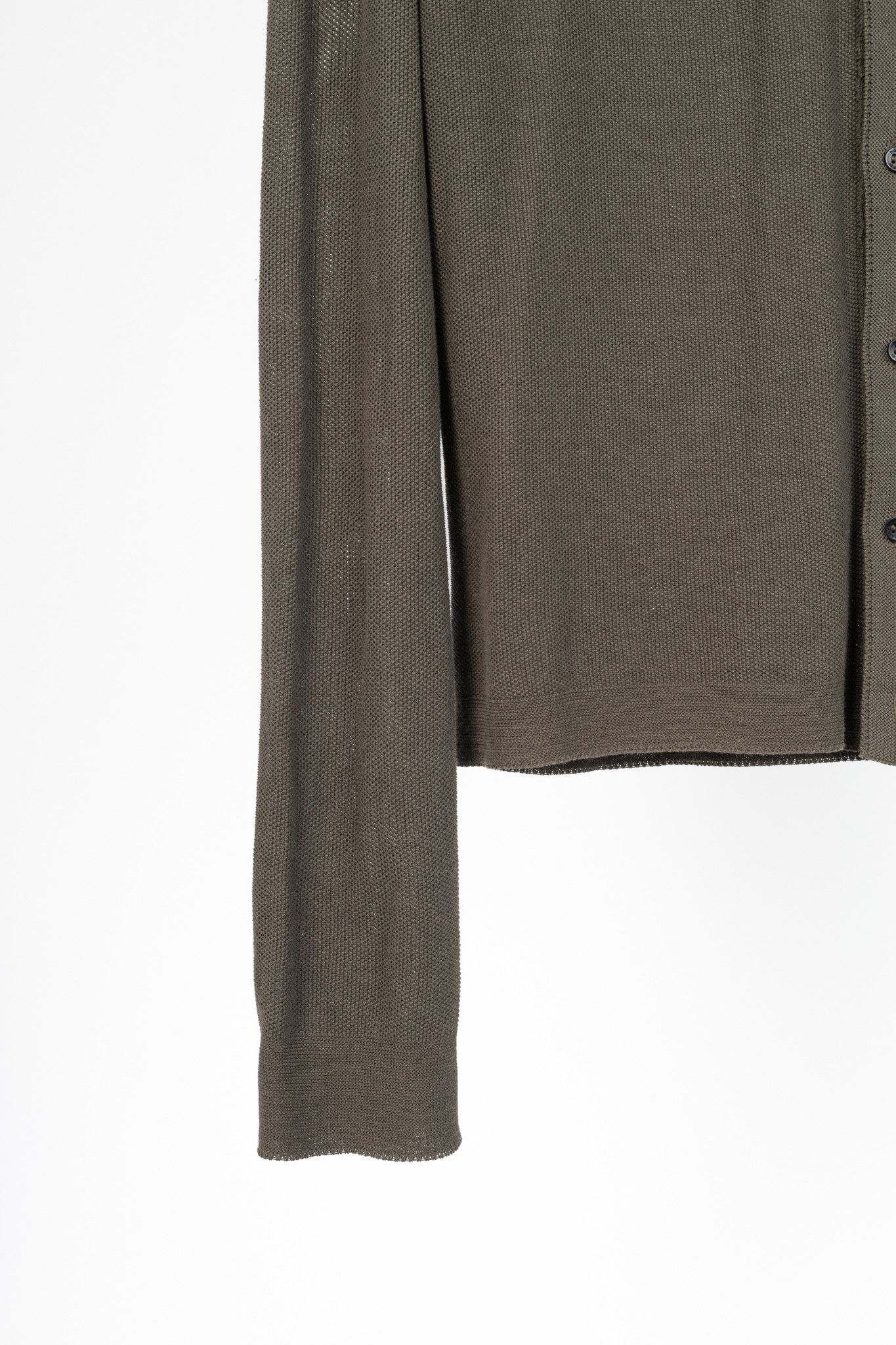 hannes roether hannes roether Brown Cotton-Blend Pique-Knit Buttoned Top Size US M / EU 48-50 / 2 - 6 Thumbnail