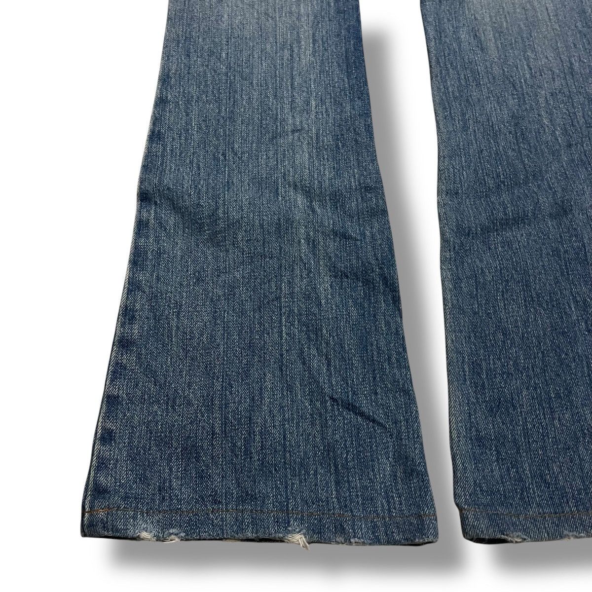 If Six Was Nine × Japanese Brand × Le Grande Bleu (L.G.B.) FLARE🔥 SPICE RICHE WASHED BLUE DENIM PANT Size 29" - 16 Thumbnail