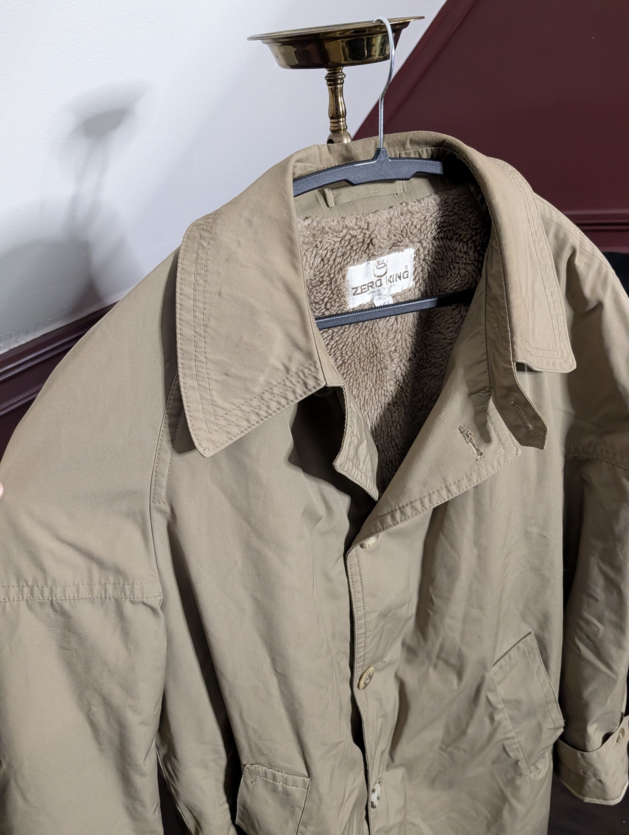 Vintage ZERO KING Shearling Fur Lined VTG MiUSA trench coat Size US XL / EU 56 / 4 - 2 Thumbnail