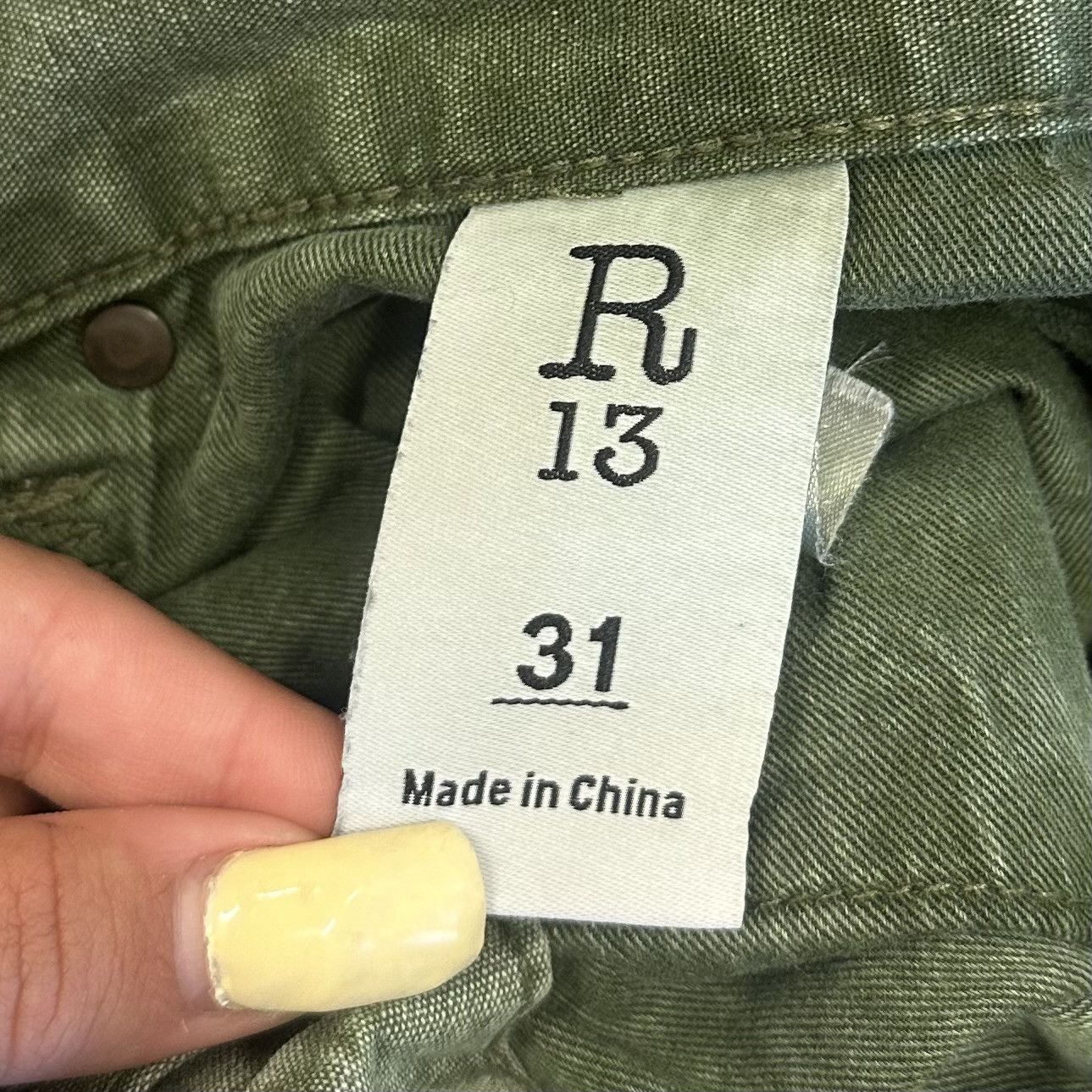 R13 R13 Utility Multi-pocket Wide-leg Jeans Size 31" - 6 Thumbnail
