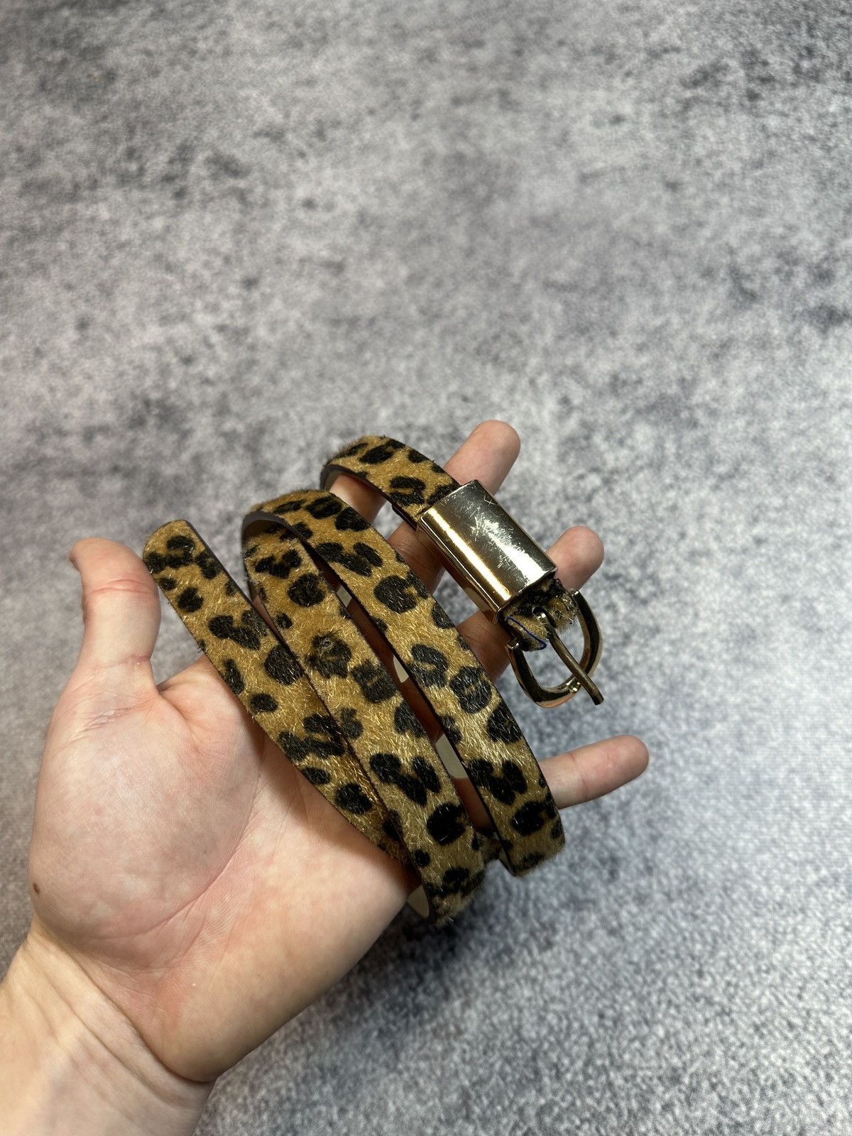 Other Y2K Leopard Fur Belts Rare Streetwear Avant Garde Style USA Size ONE SIZE - 1 Thumbnail