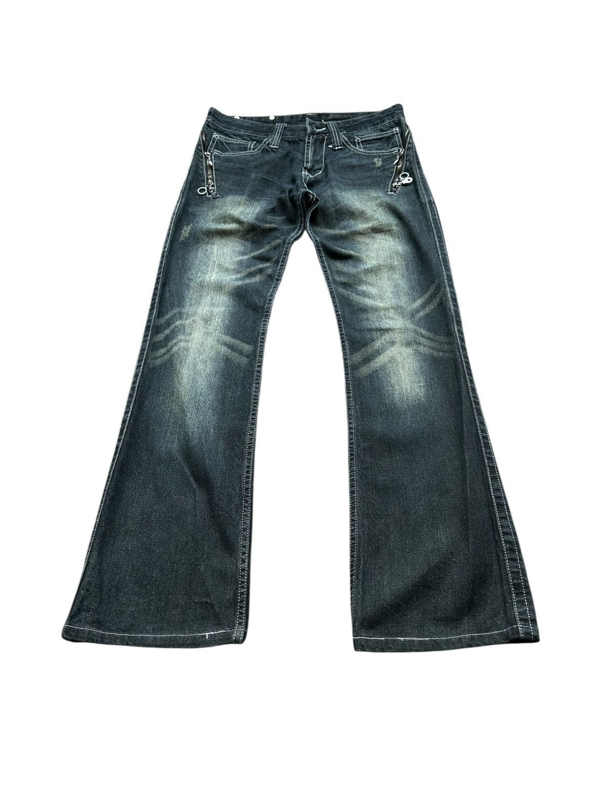semanticdesign Early 00's Semanticdesign - J-rock whiskered jeans Size US 30 / EU 46 - 3 Thumbnail