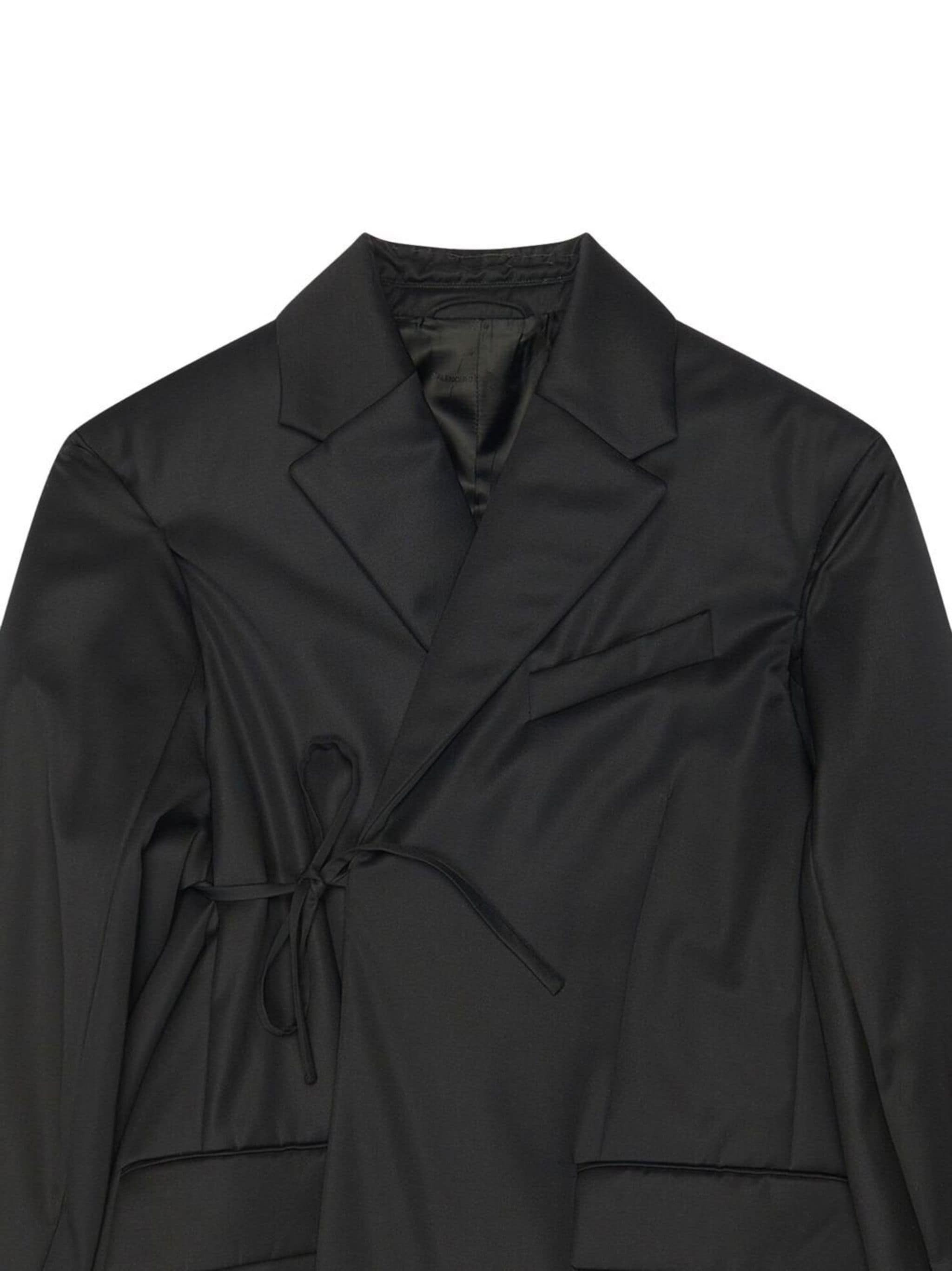 image of Balenciaga O1Mt1Gz0424 Padded Back To Front Jacket In Black, Women's (Size Small)