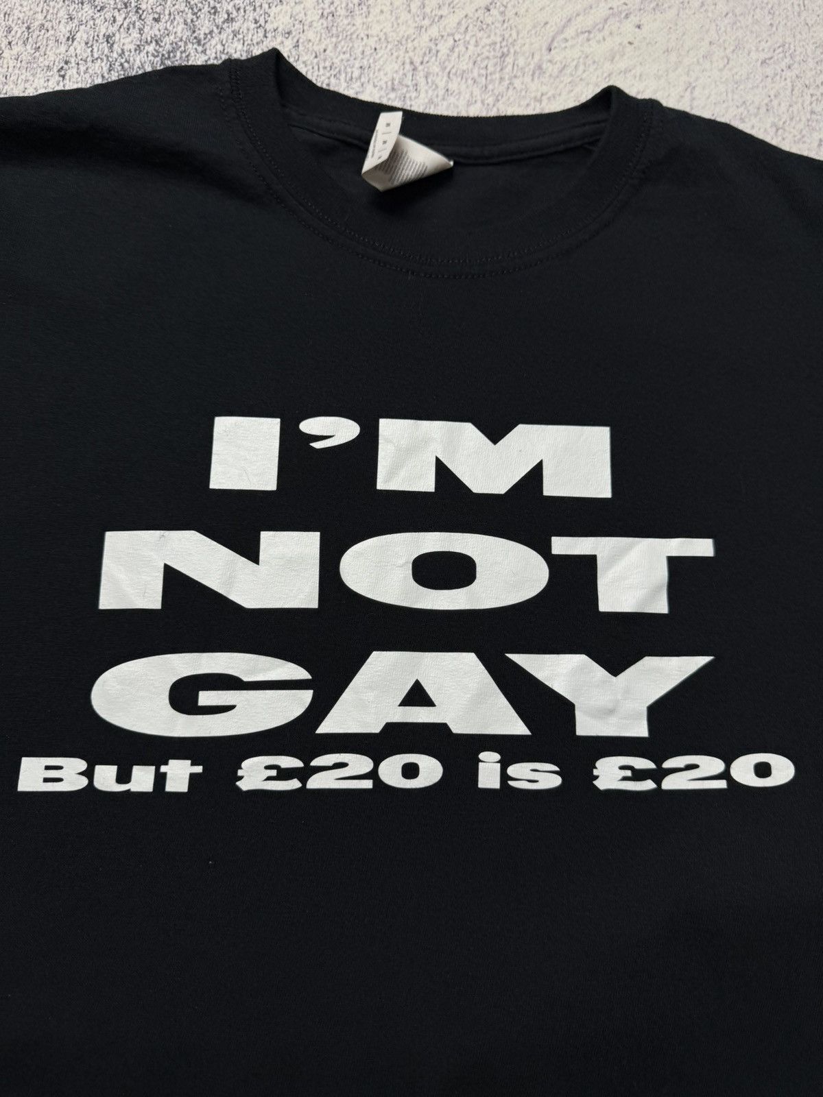 Other Vintage Humor T Shirt “ I’m not Gay Bat 20€ is 20€ “ Size US M / EU 48-50 / 2 - 6 Thumbnail