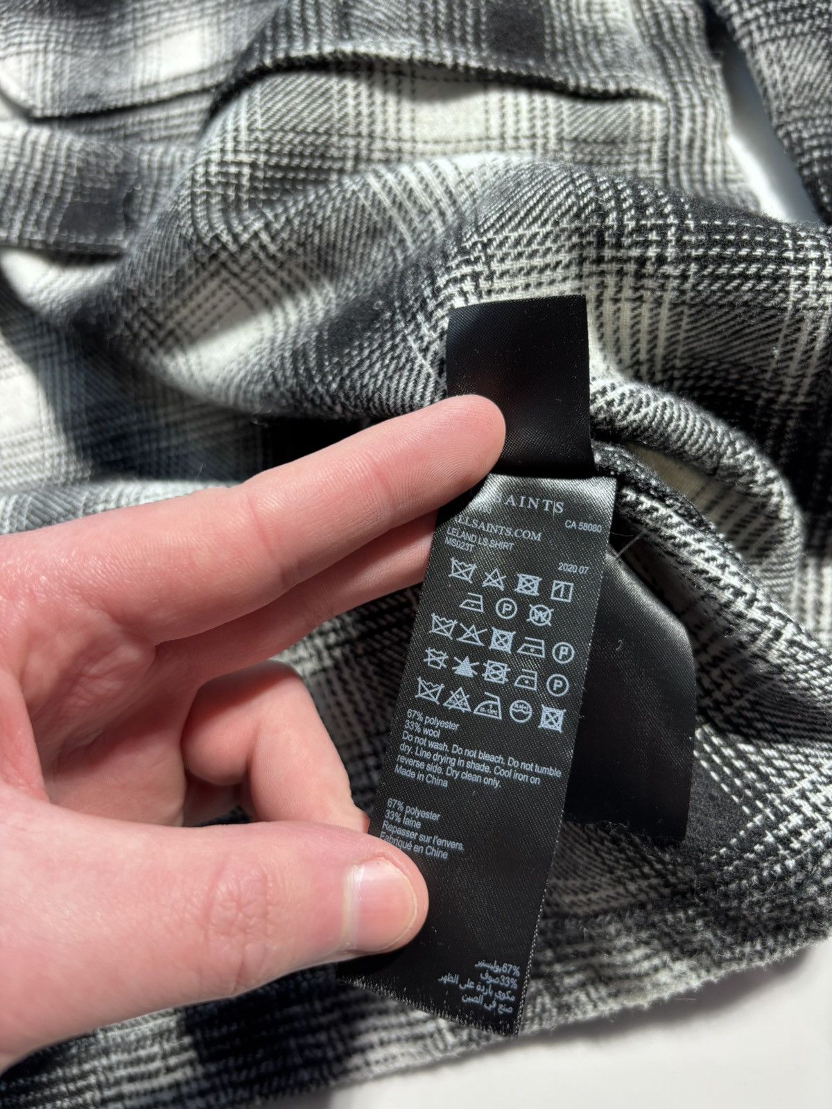Allsaints Allsaints Plaid Wool Over Shirts Jacket Cargo Pocket S-M Size US S / EU 44-46 / 1 - 7 Thumbnail