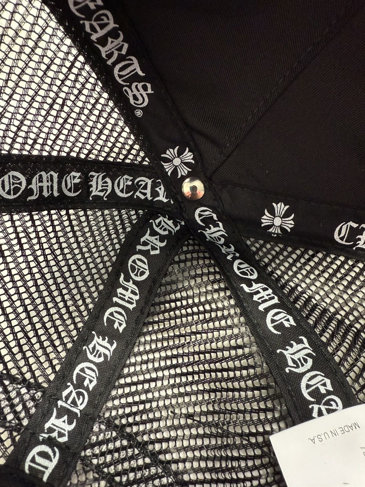 Chrome Hearts 🔥Chrome Hearts Pink Patches Black Trucker Hat🔥 Size ONE SIZE - 4 Thumbnail