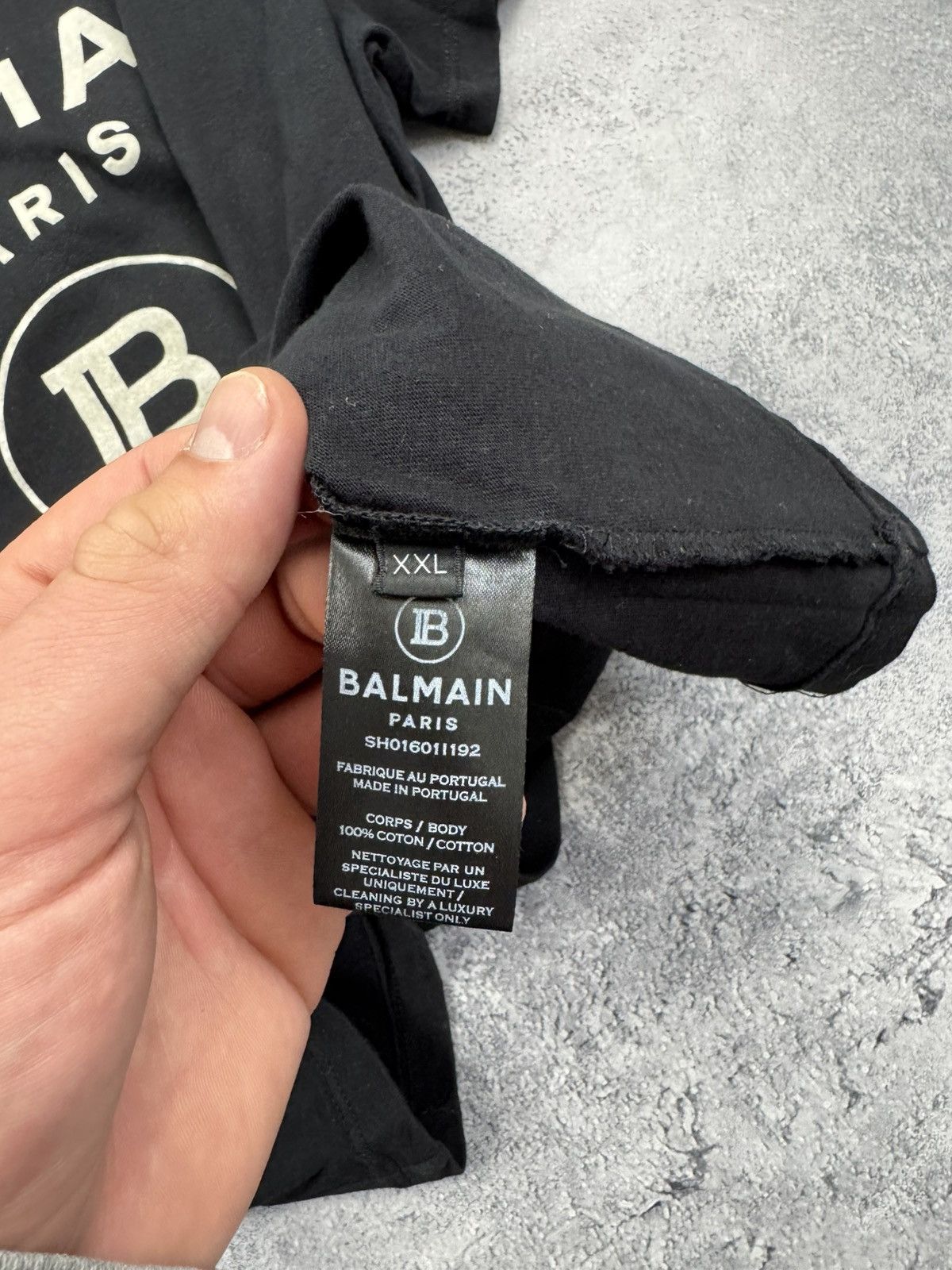 Balmain Balmain t-shirt Men Center Logo PARIS BLACK tee size XXL Size US XXL / EU 58 / 5 - 12 Thumbnail
