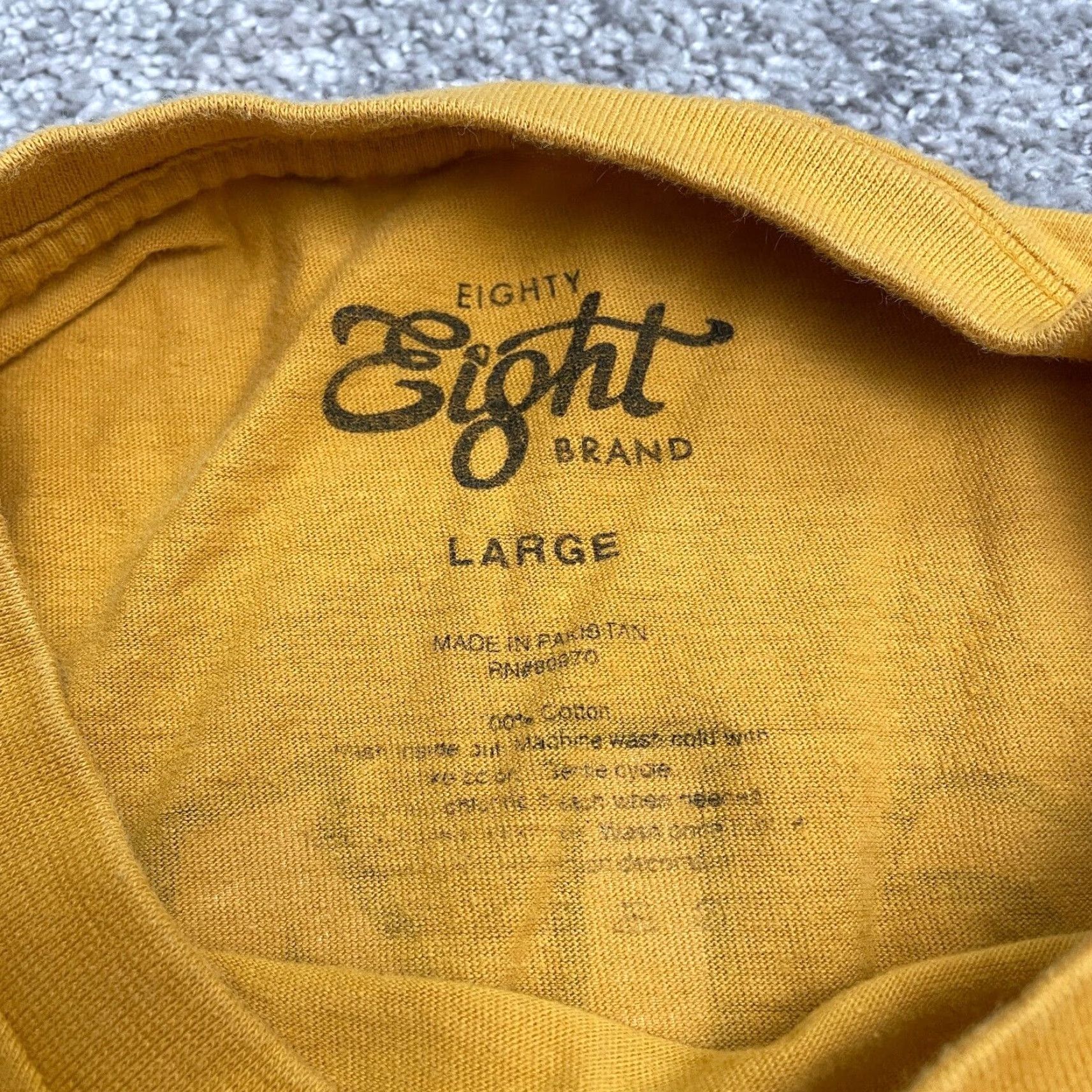 Vintage Eighty Eight Graphic T-Shirt Mens Large Yellow Socially Distant Long Sleeve Top Size L / US 10 / IT 46 - 7 Thumbnail