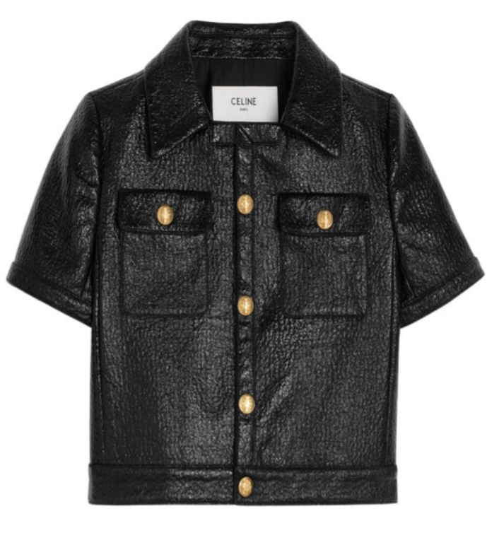 Celine o1bcso1str0824 Cropped Chelsea Jacket Lacquered Tweed Black Size M / US 6-8 / IT 42-44 - 1 Thumbnail