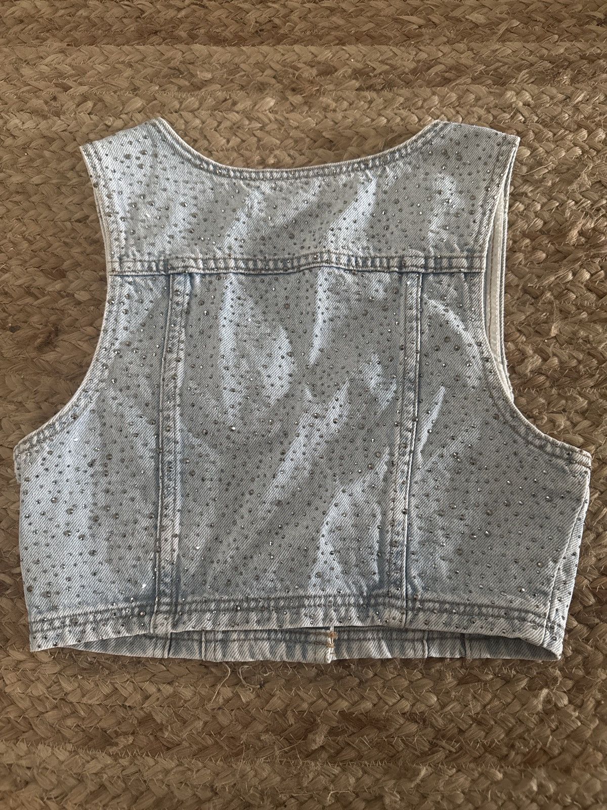 Pacsun PacSun Sparkle Denim Vest Size XS / US 0-2 / IT 36-38 - 2 Thumbnail