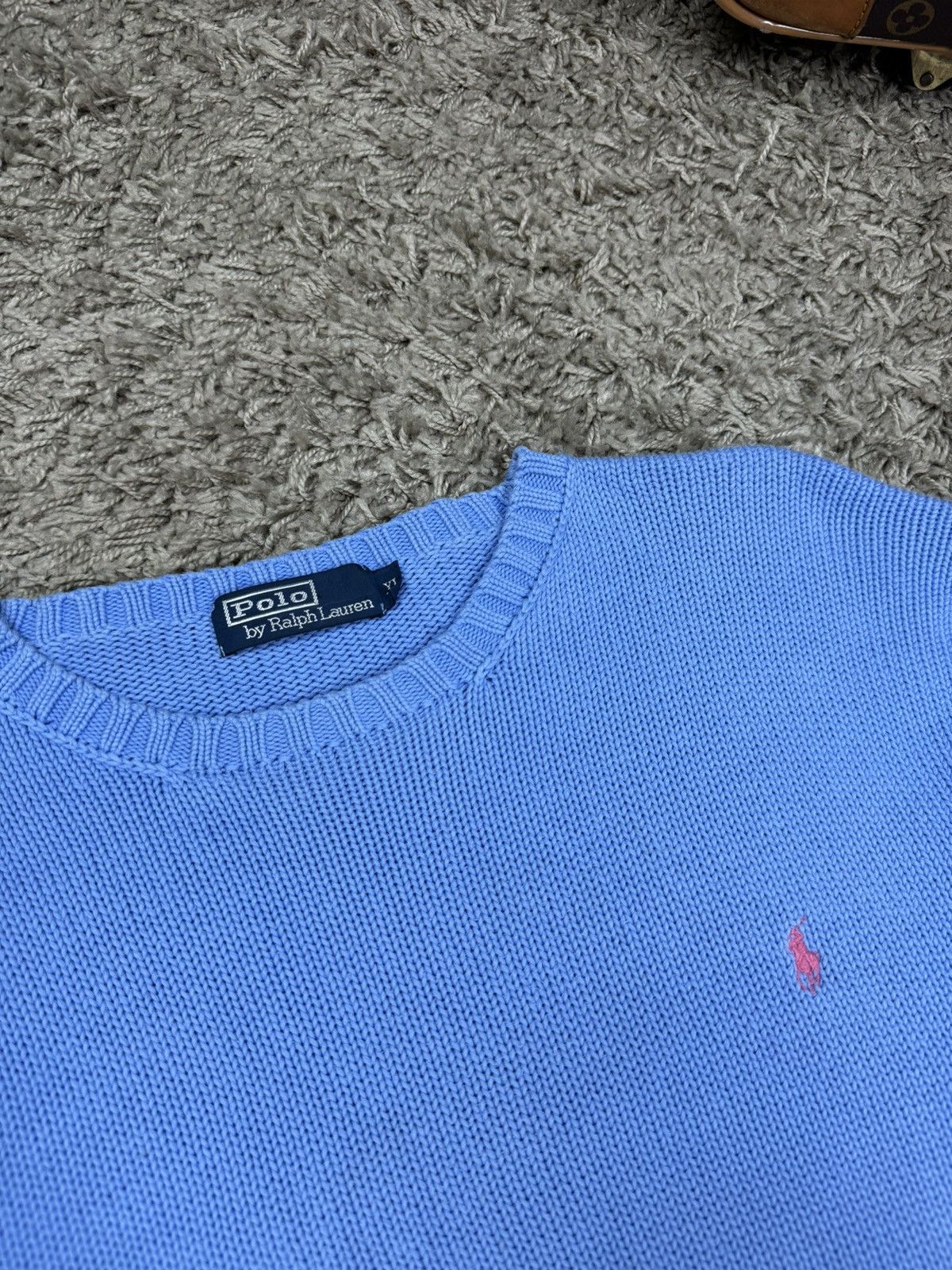 Polo Ralph Lauren × Vintage Vintage sweater Polo Ralph Lauren baby blue original item Size US XL / EU 56 / 4 - 3 Thumbnail
