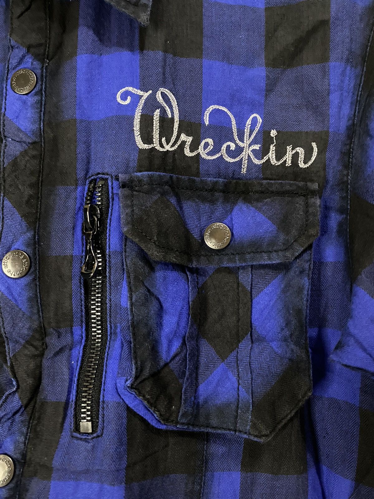 Japanese Brand Y2K In The Attic Poem Punk Style Plaid Shirt Size US L / EU 52-54 / 3 - 4 Thumbnail