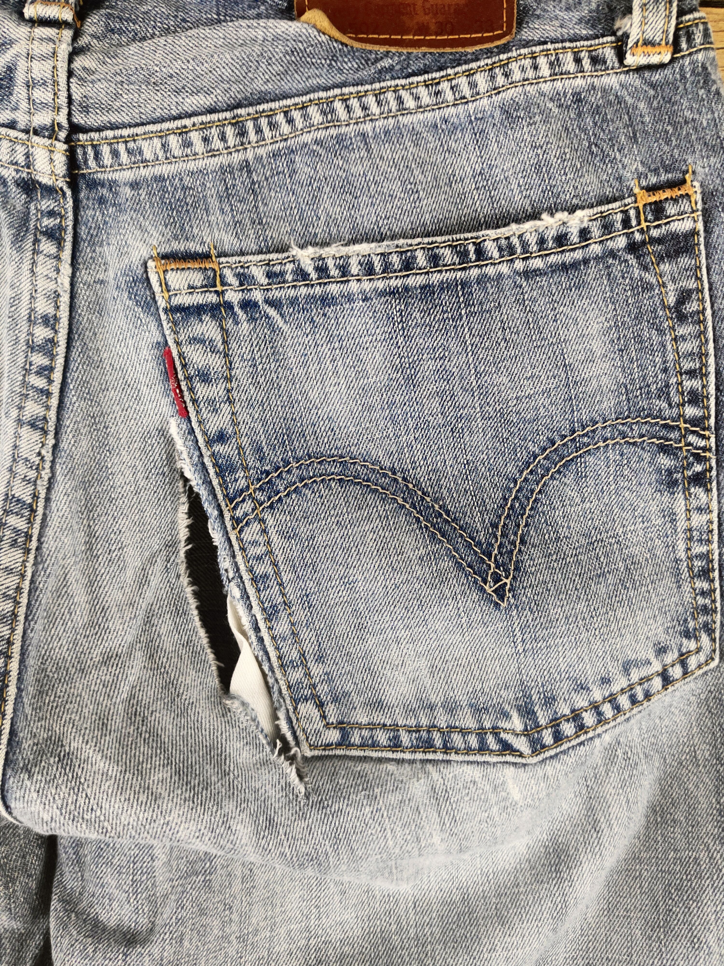 Levi's 502 Levi's Blue Distressed Ripped Jeans #S2849 Size US 30 / EU 46 - 10 Thumbnail