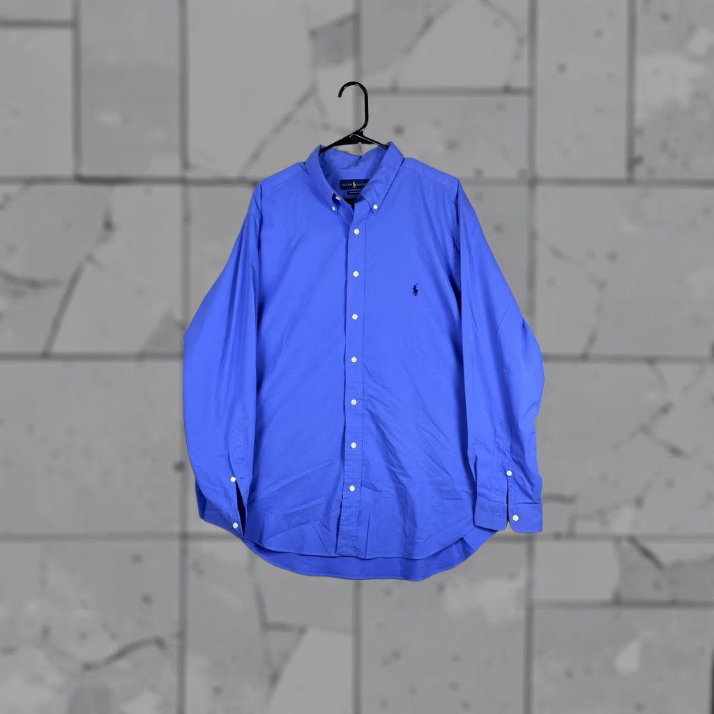 Ralph Lauren Ralph Lauren Dress Shirt Mens 1XB Big & Tall Blue Performance Classic Fit Shirt Size 46R - 1 Thumbnail