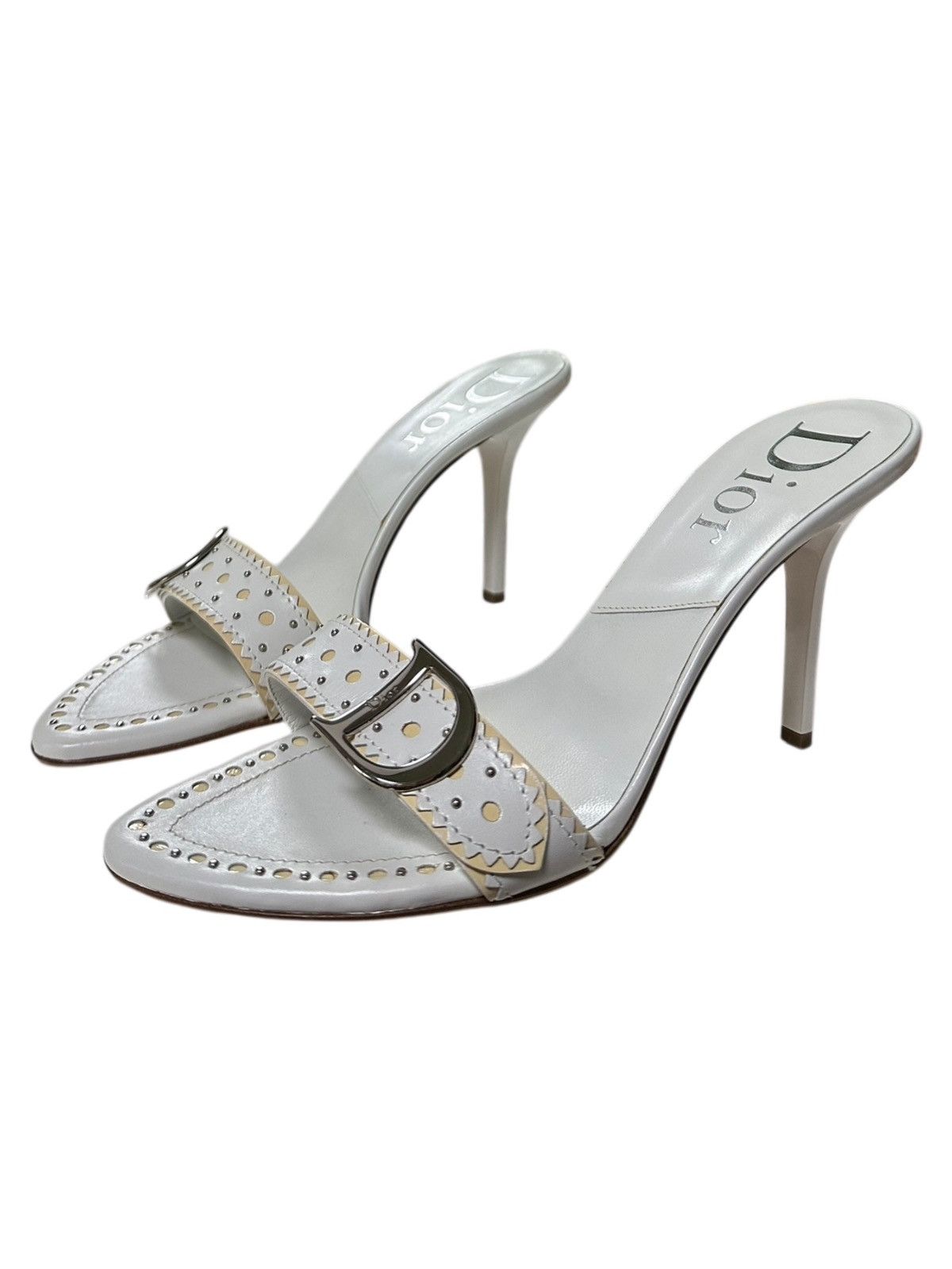 Dior CHRISTIAN DIOR S/S 2004 D'Trick Leather Studded Sandals Size US 7 / IT 37 - 1 Thumbnail