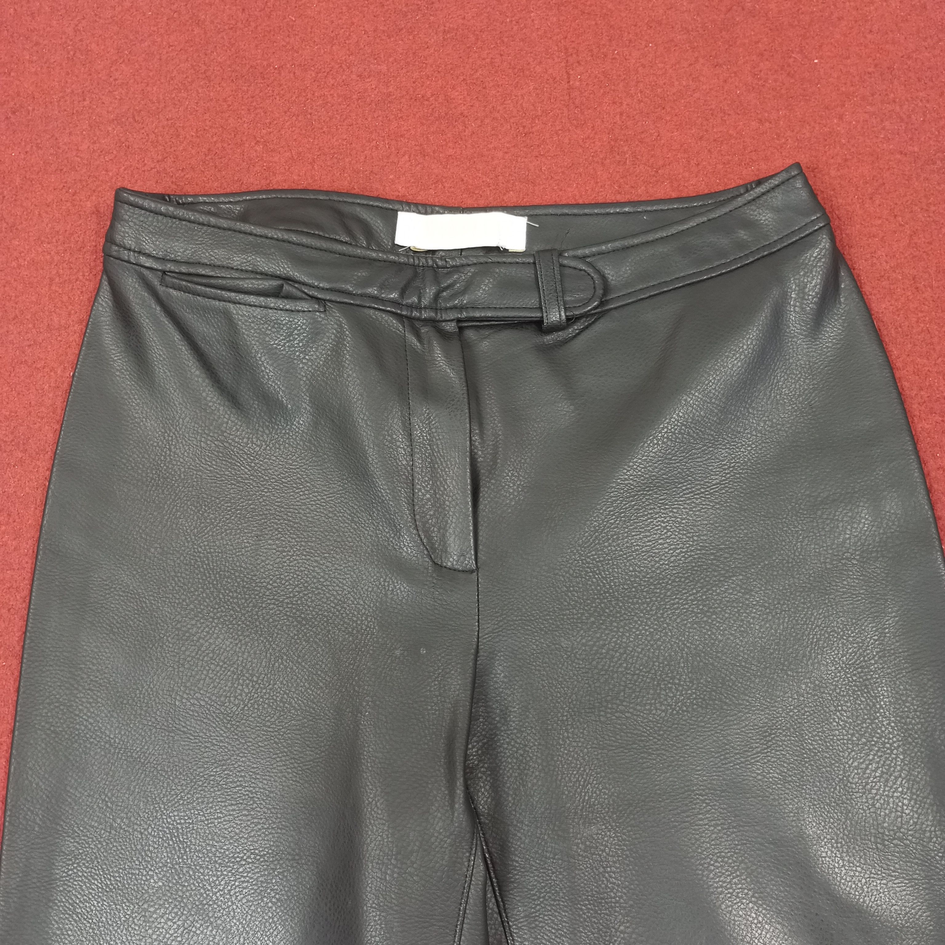 Marella Marella Tricot Fashion Style Leather Pants Size 28" / US 6 / IT 42 - 2 Thumbnail