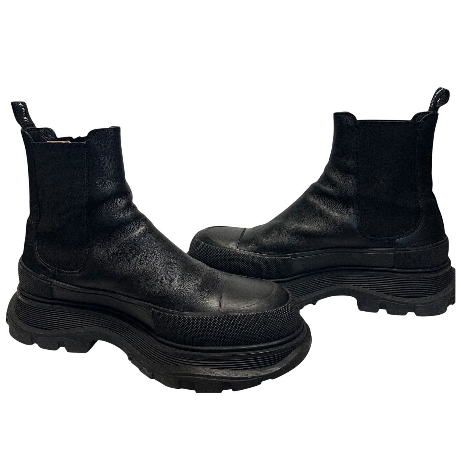 Alexander McQueen Tread Slick Chelsea Boots IT 44 Leather Triple Black Size US 11 / EU 44 - 19 Thumbnail
