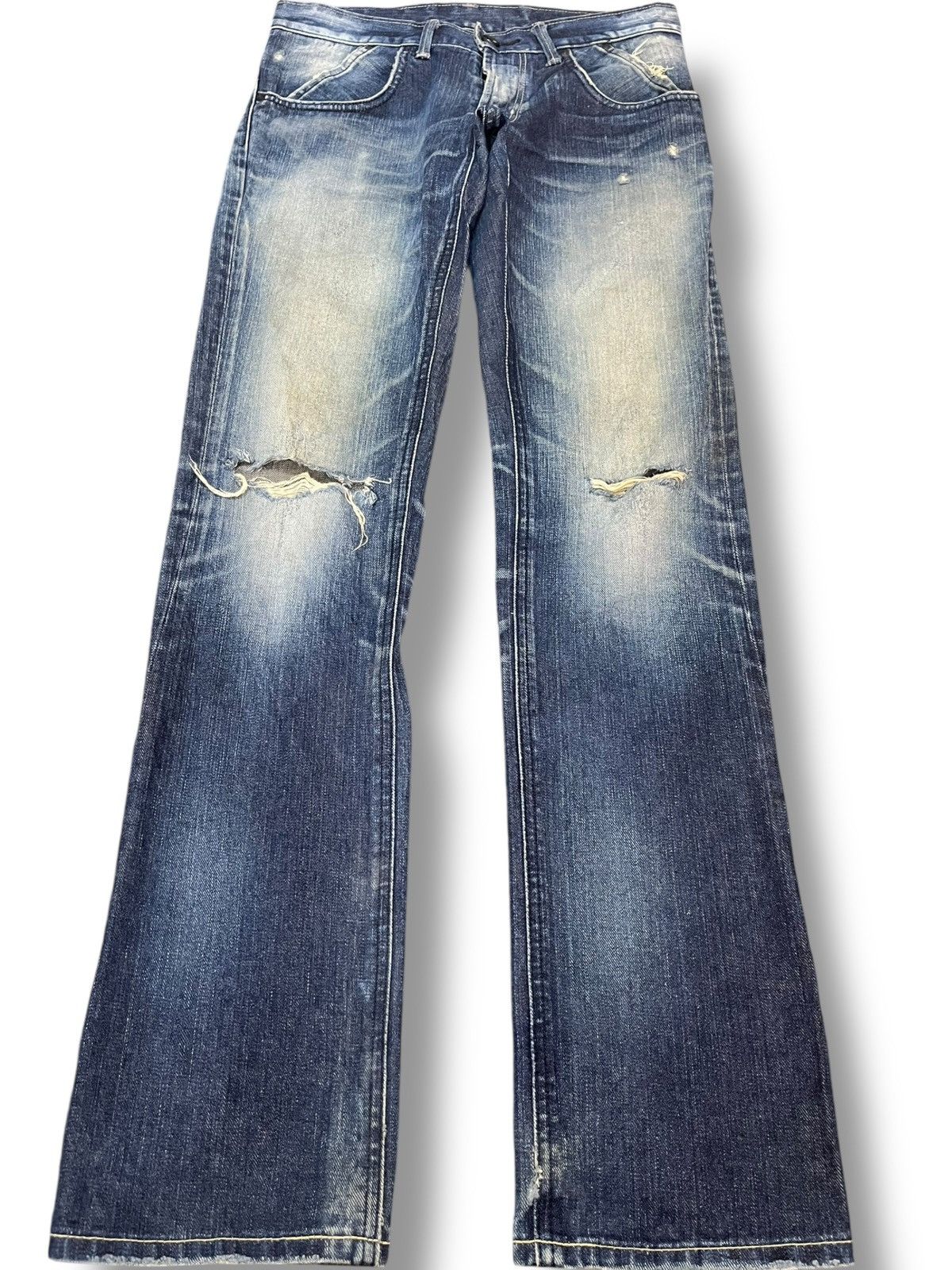 Lee Vintage Lee Riders Faded Honeycomb Distressed Denim Size US 30 / EU 46 - 1 Thumbnail