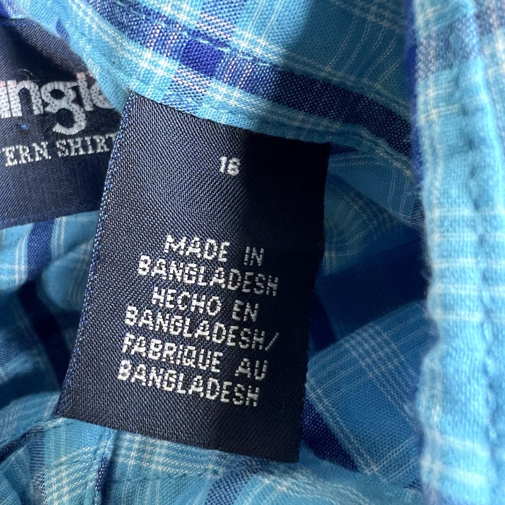 Wrangler Wrangler Western Shirts Men's M Turquoise Blue Check Pearl Snap Cowboy Shirt Short Sleeve Button-Up Regular Fit Casual Workwear Mens Size US M / EU 48-50 / 2 - 6 Thumbnail
