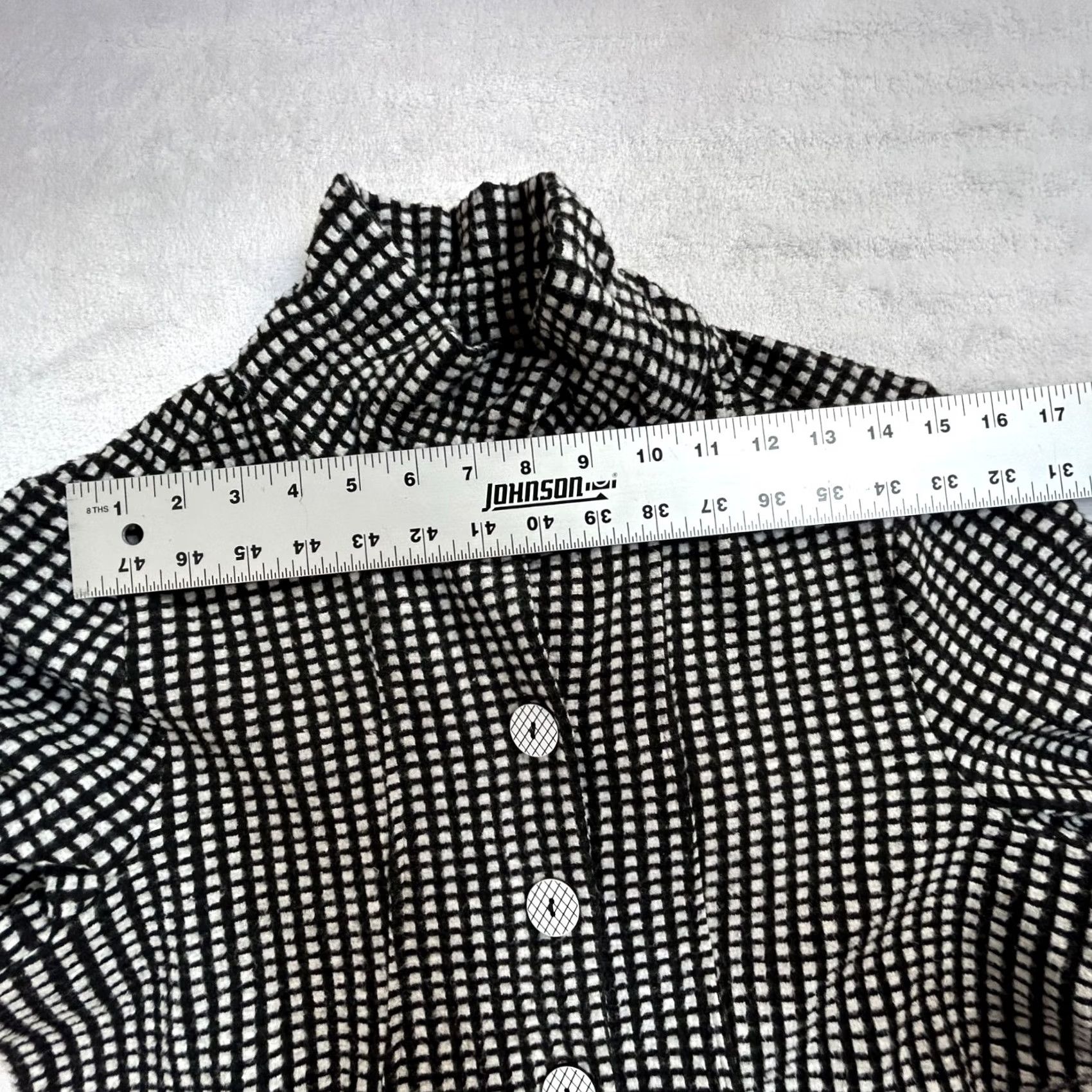 Habitat Habitat Womens Black & White Checkered Textured Button-Up Swing Jacket Small Size S / US 4 / IT 40 - 6 Thumbnail