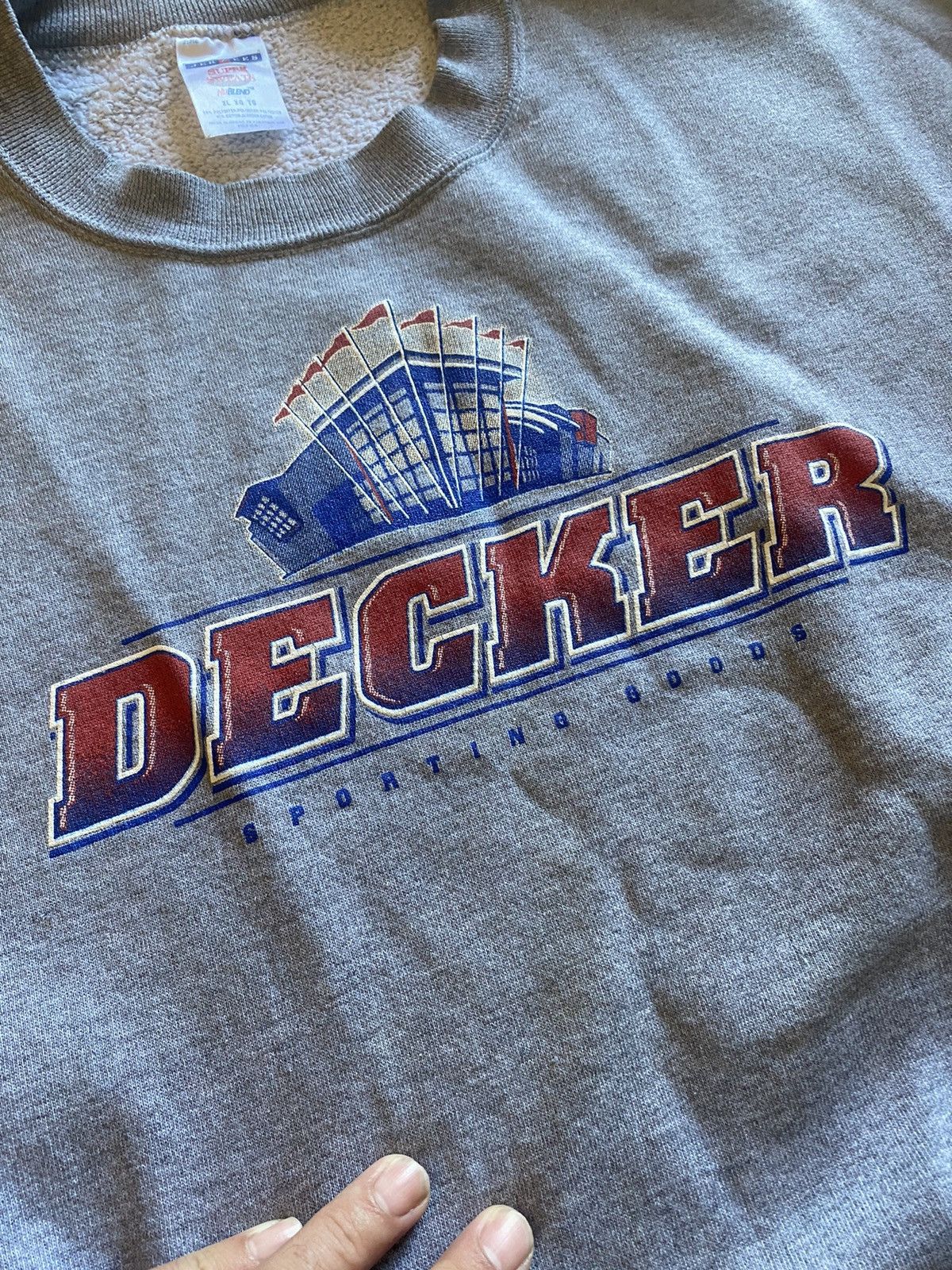 Jerzees × Vintage Vintage Rare Decker Sporting Goods Sweater Size US XL / EU 56 / 4 - 2 Thumbnail